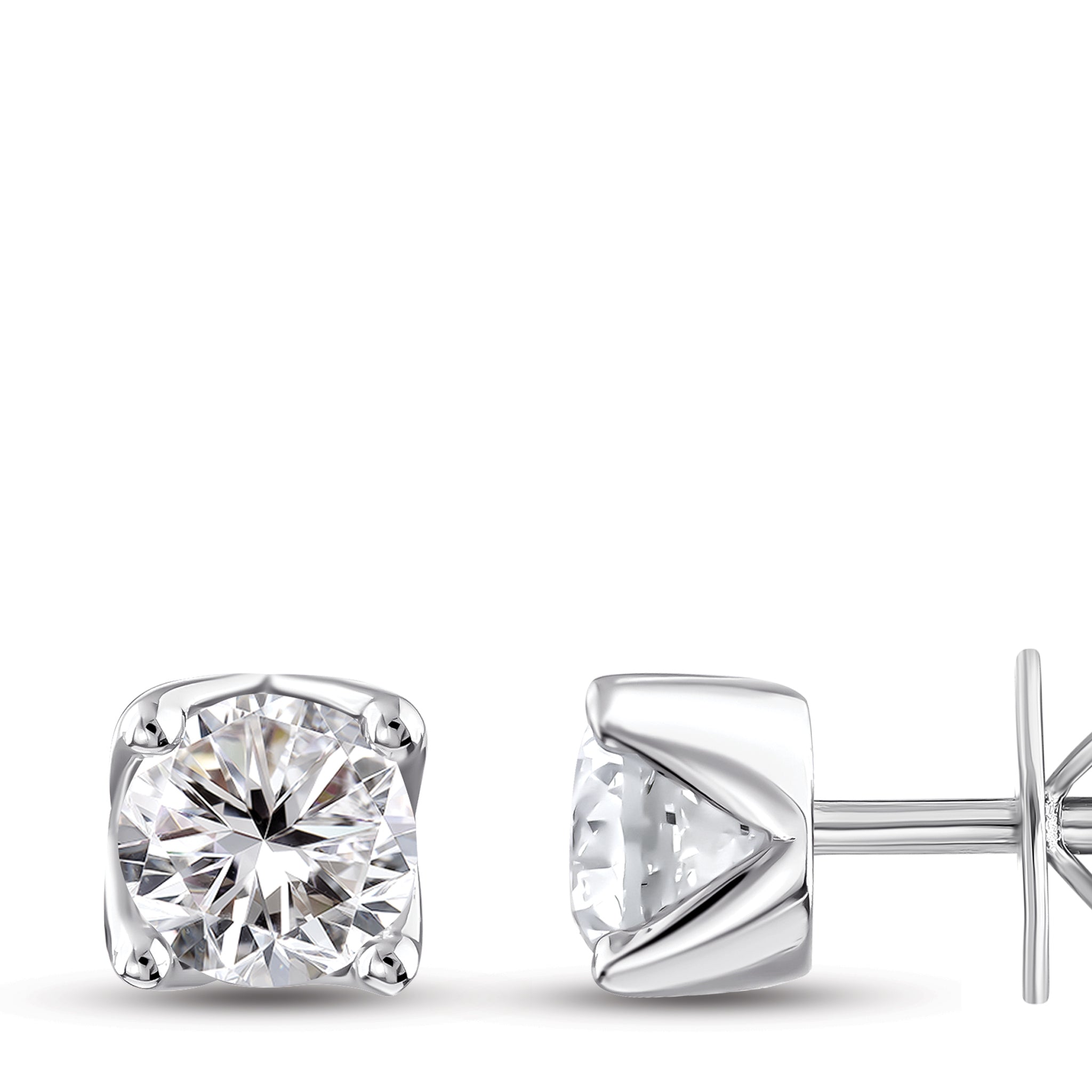 Solitaire Diamond Engagement Earrings