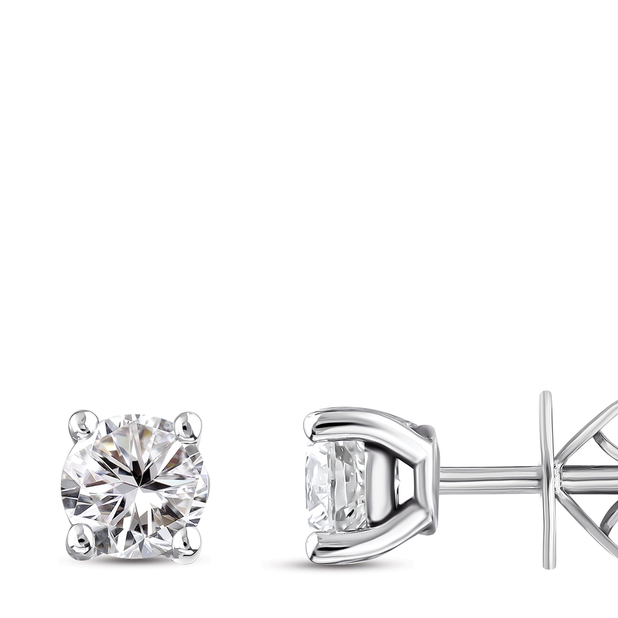 Solitaire Diamond Engagement Earrings
