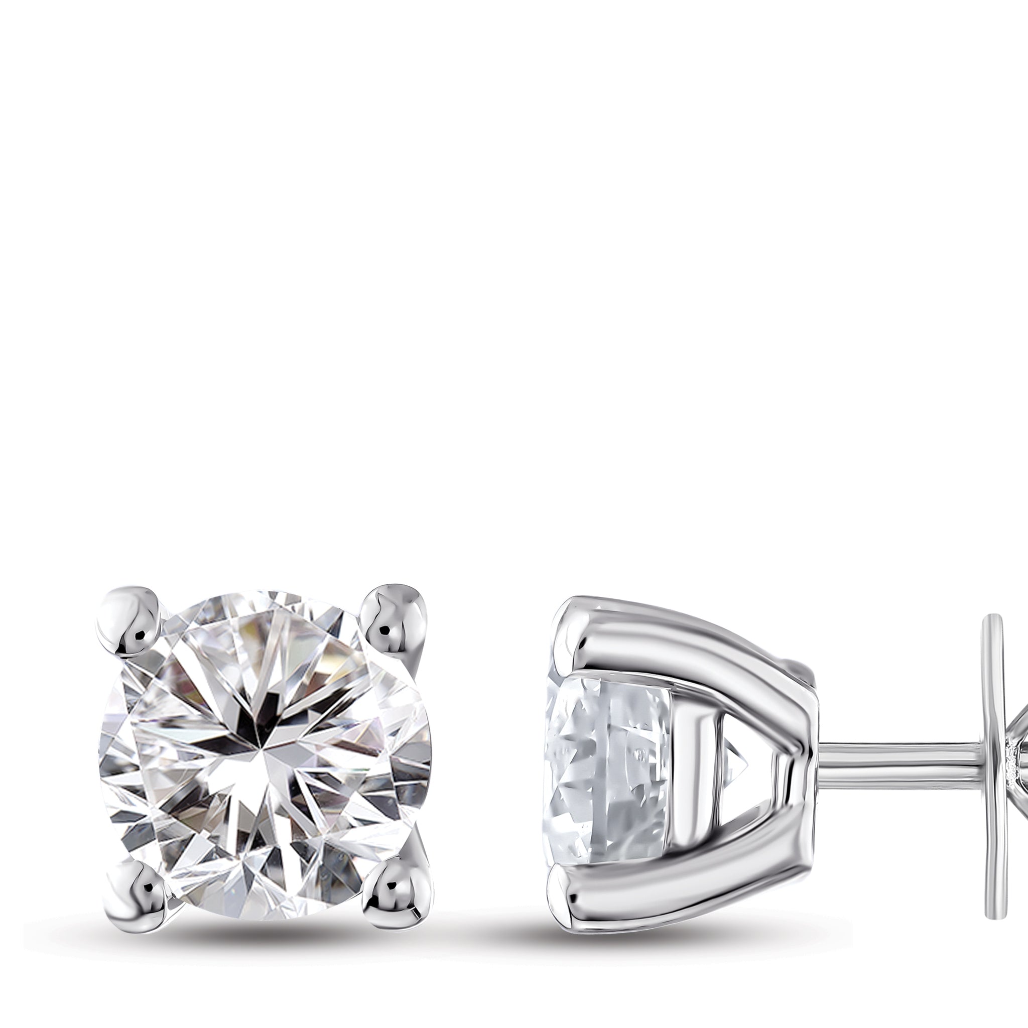 Solitaire Diamond Engagement Earrings
