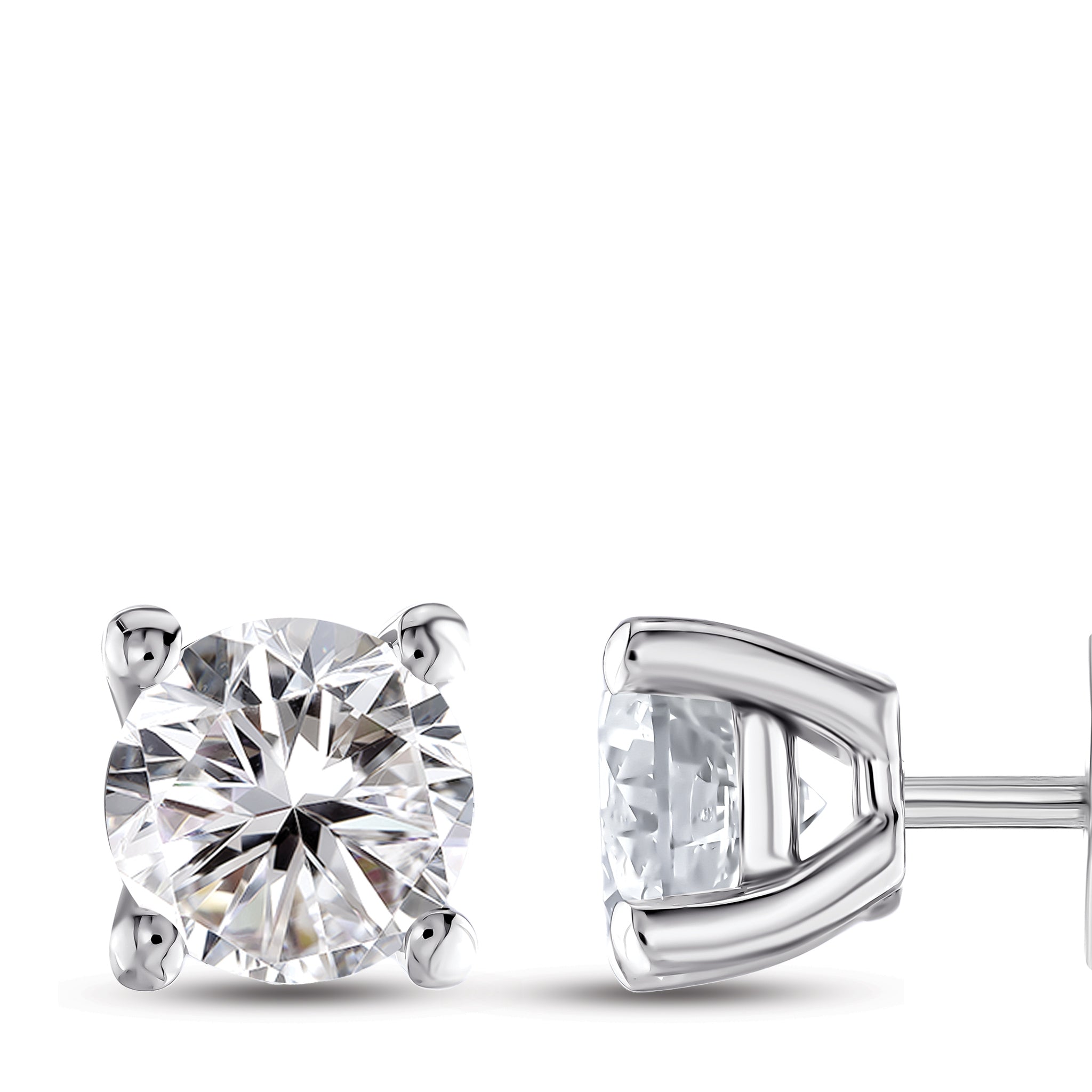 Solitaire Diamond Engagement Earrings