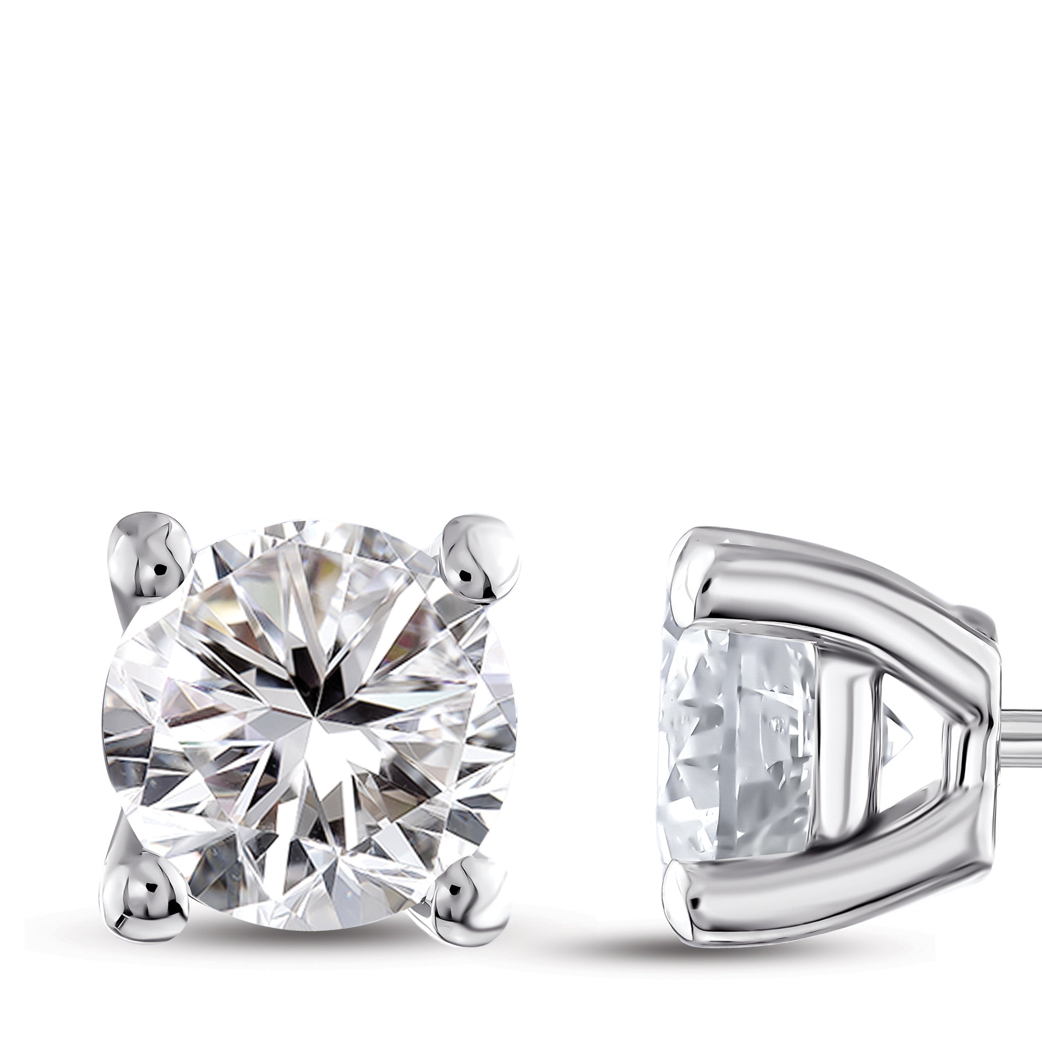 Solitaire Diamond Engagement Earrings