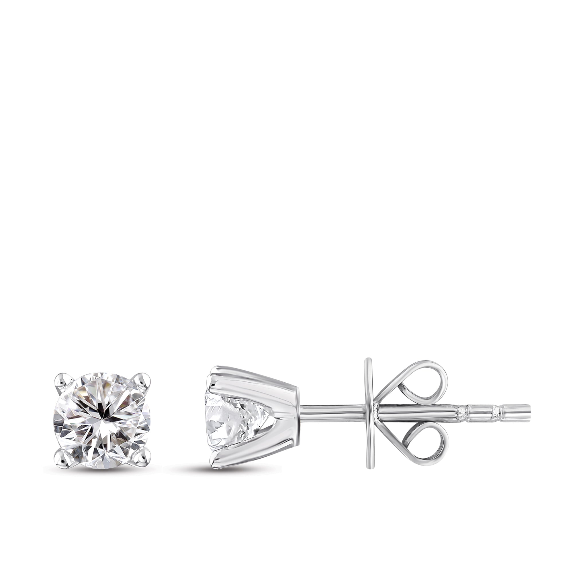 Solitaire Diamond Engagement Earrings