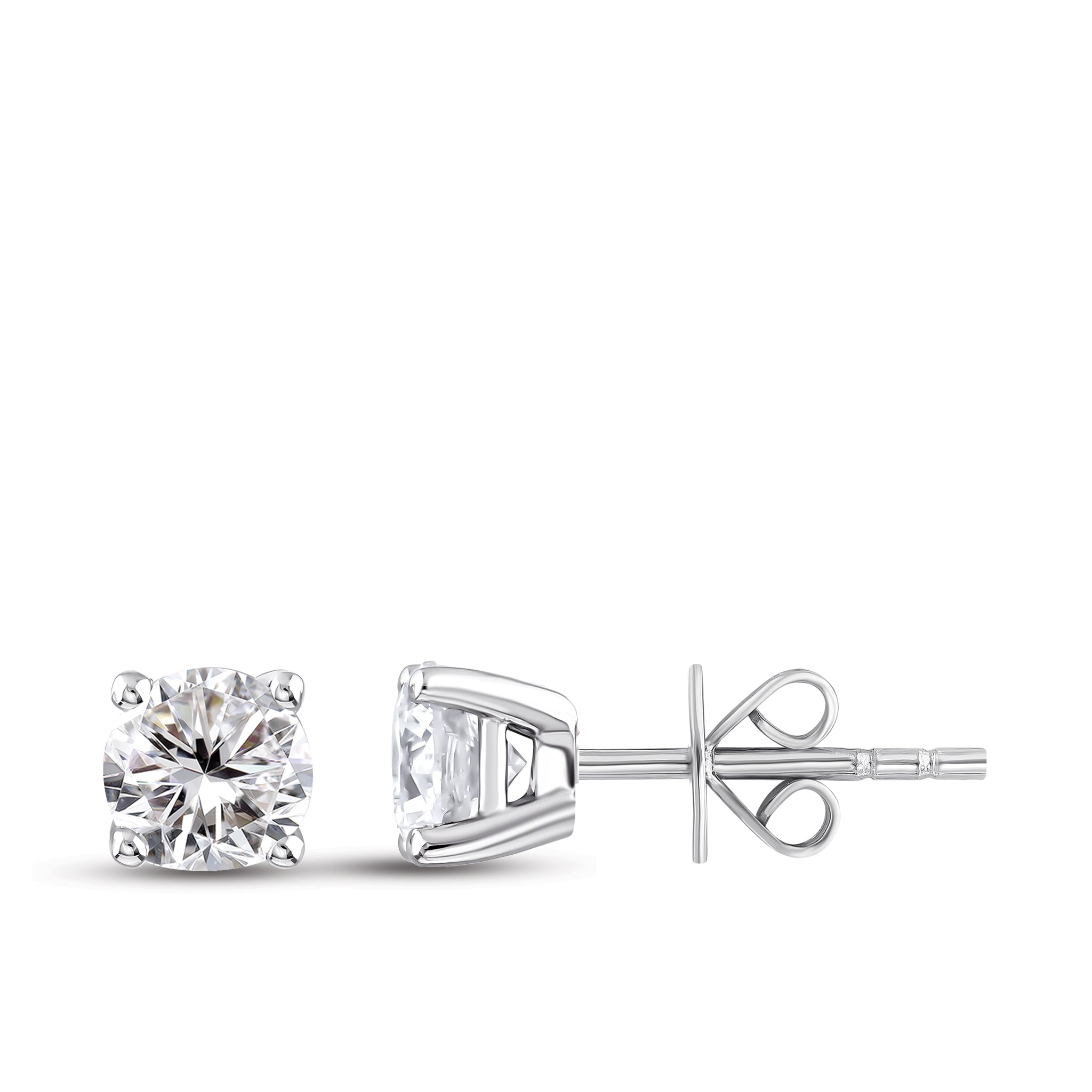 Solitaire Diamond Engagement Earrings