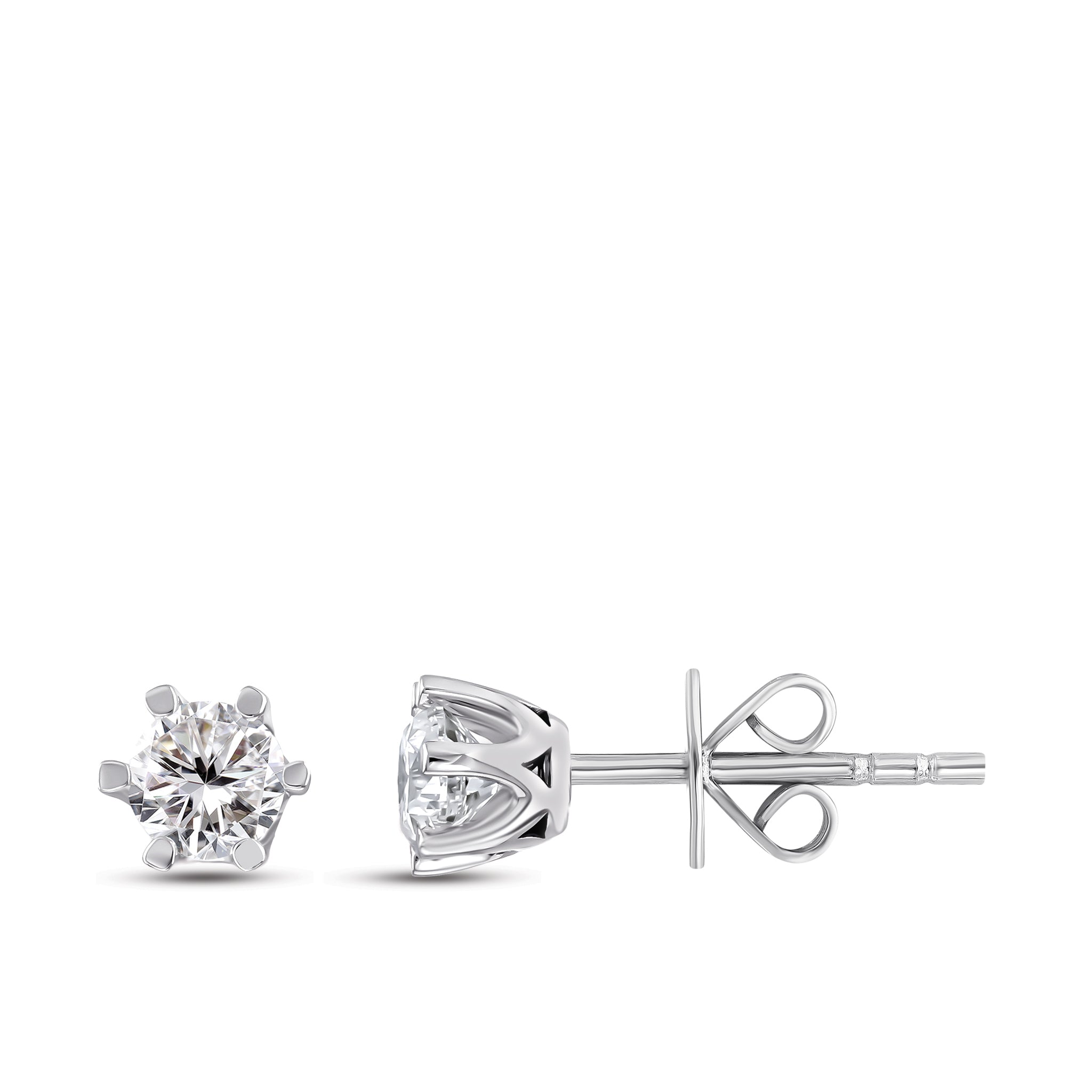 Solitaire Diamond Engagement Earrings