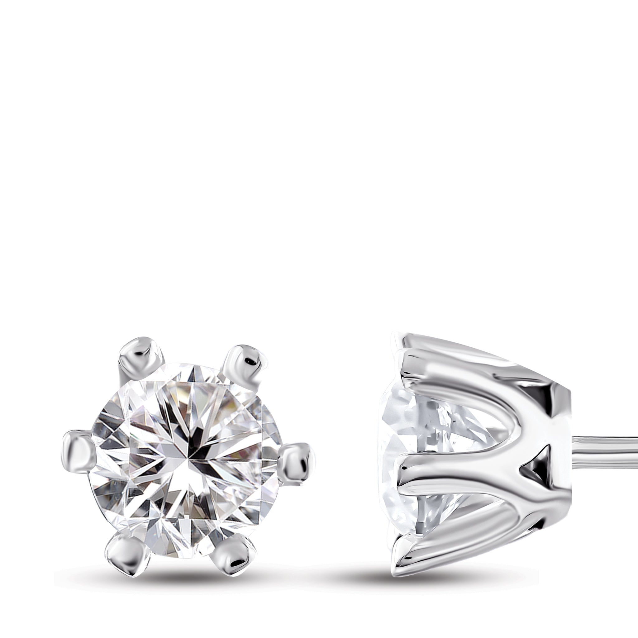Solitaire Diamond Engagement Earrings