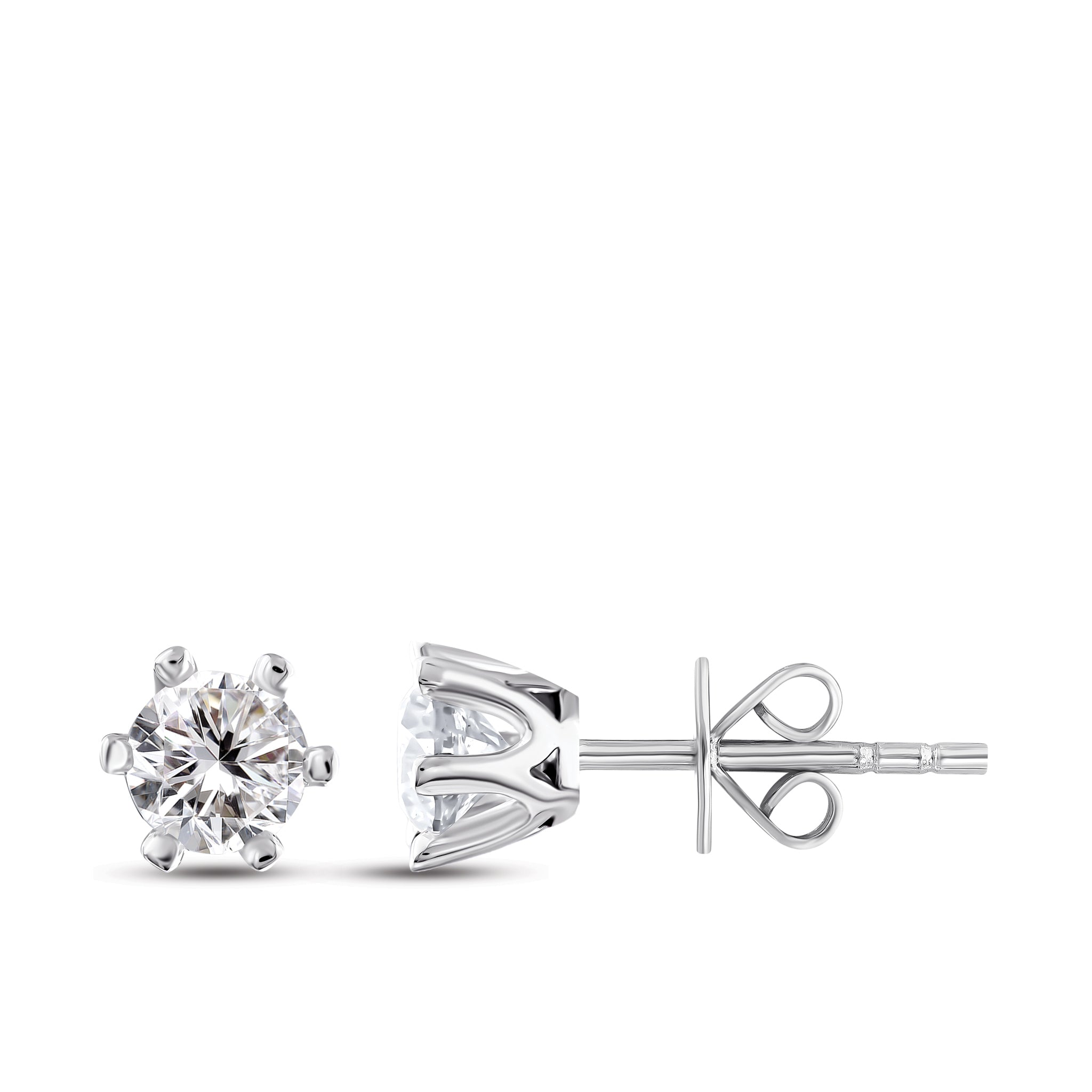 Solitaire Diamond Engagement Earrings