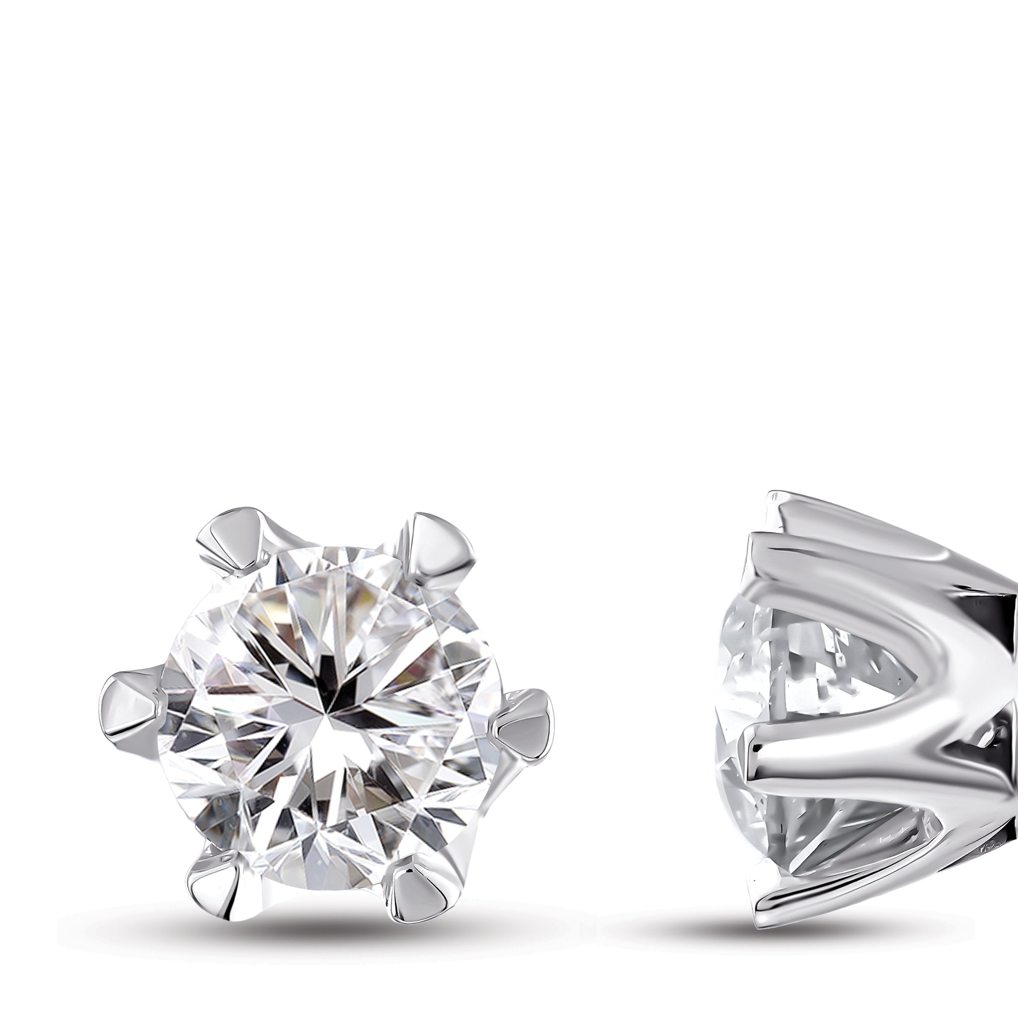 Solitaire Diamond Engagement Earrings