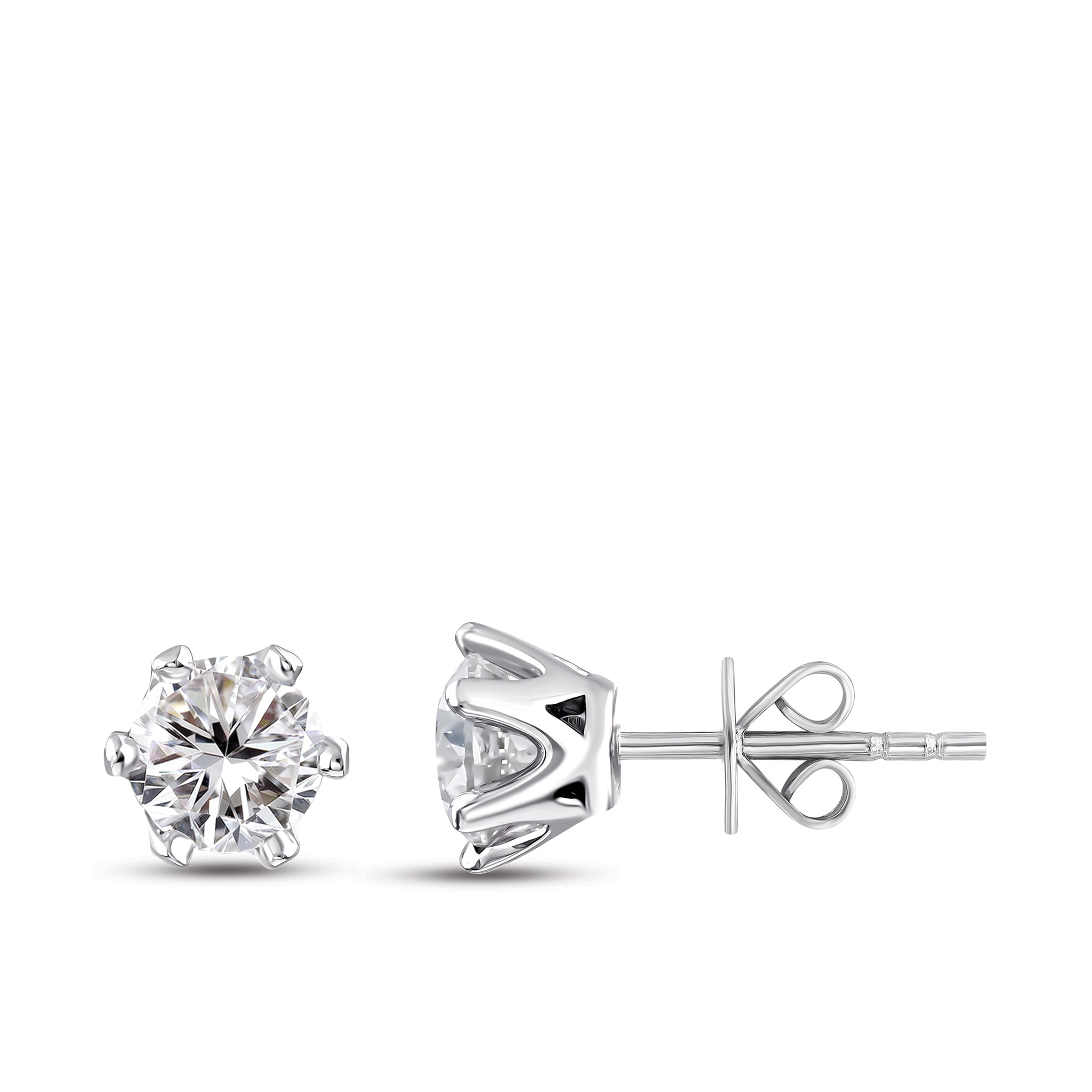 Solitaire Diamond Engagement Earrings