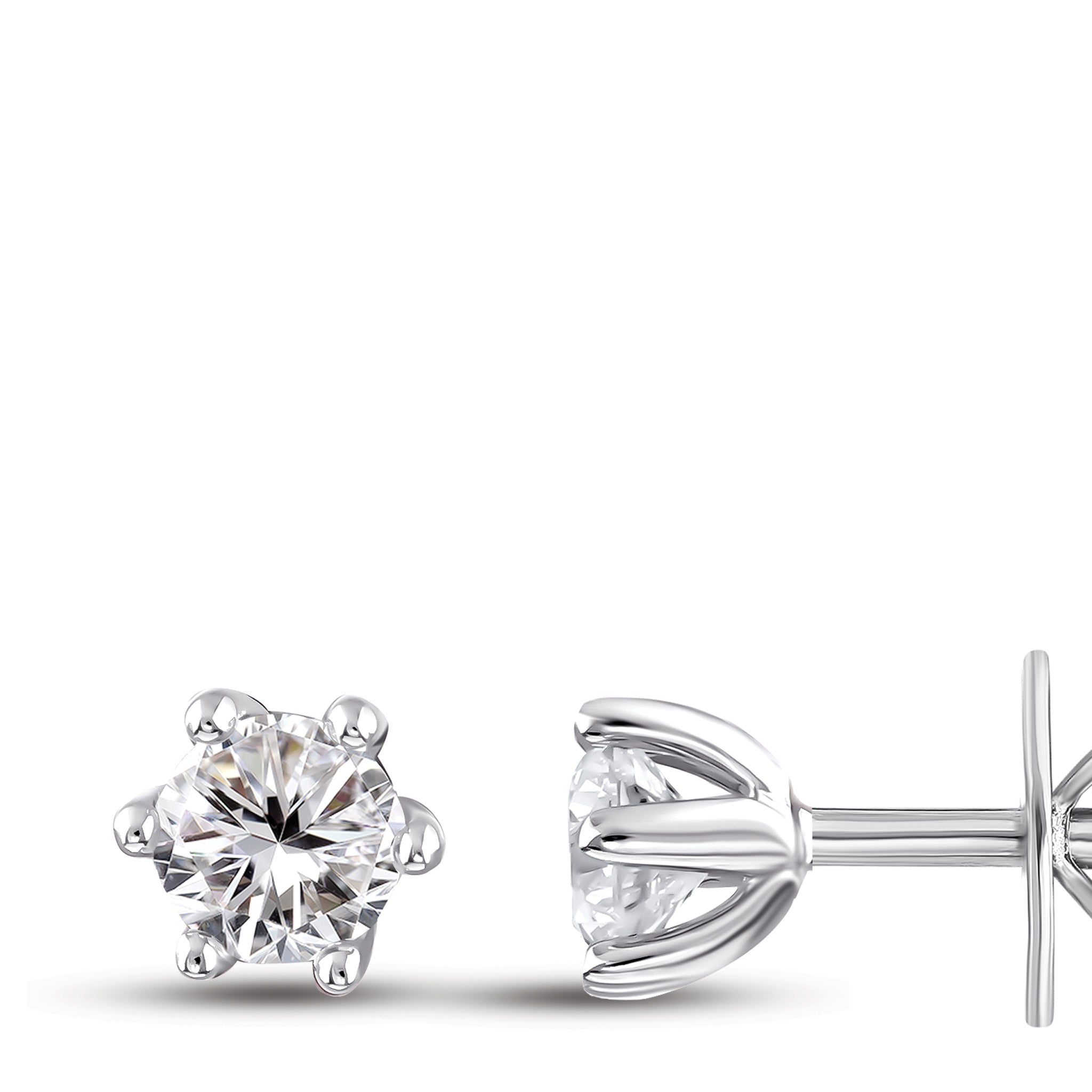 Diamond Solitaire Earrings
