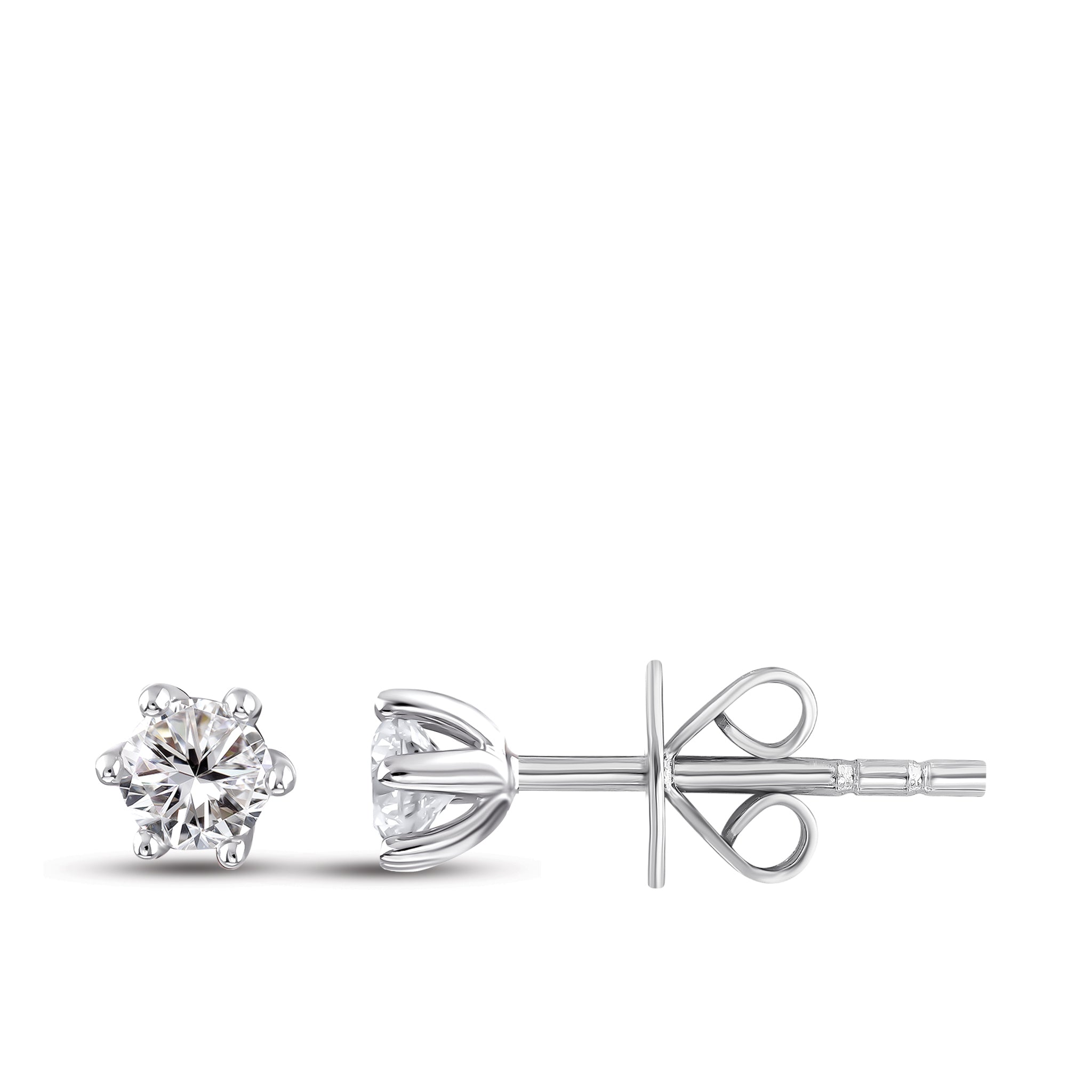 Diamond Solitaire Earrings