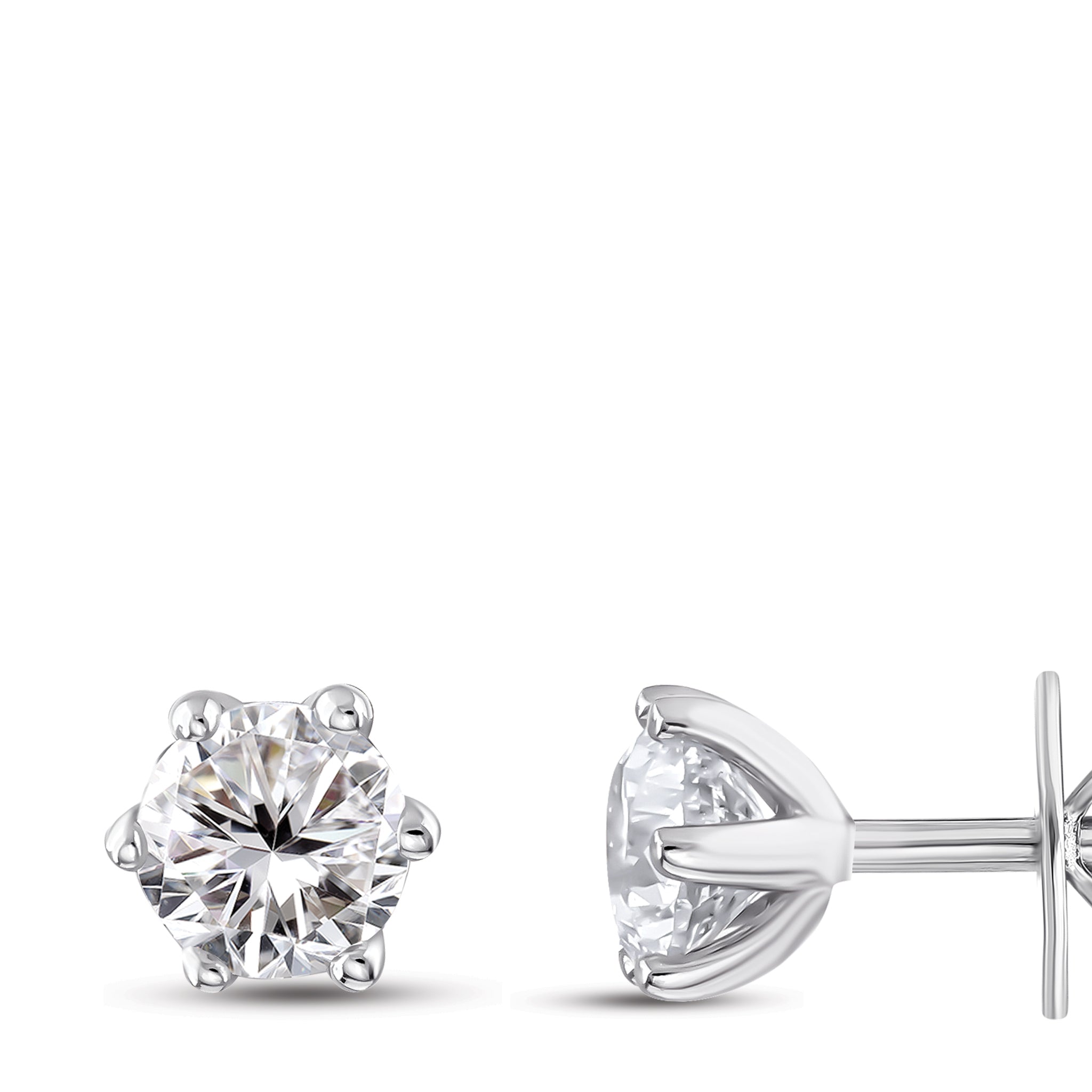 Solitaire Diamond Engagement Earrings