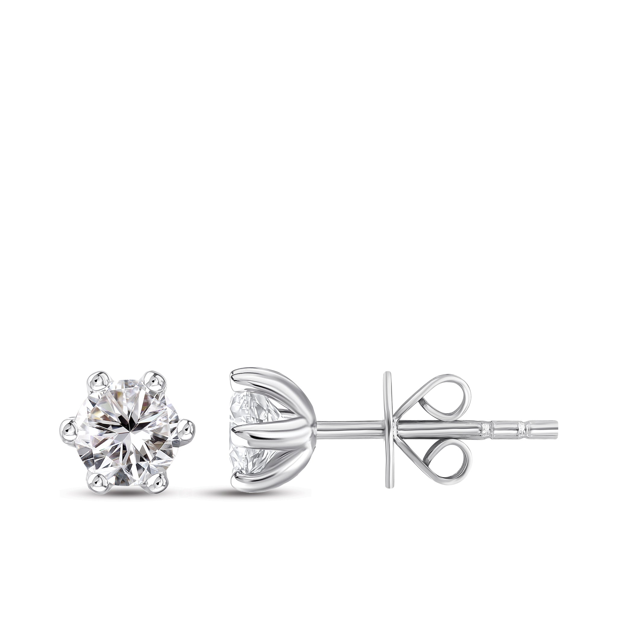 Solitaire Diamond Engagement Earrings