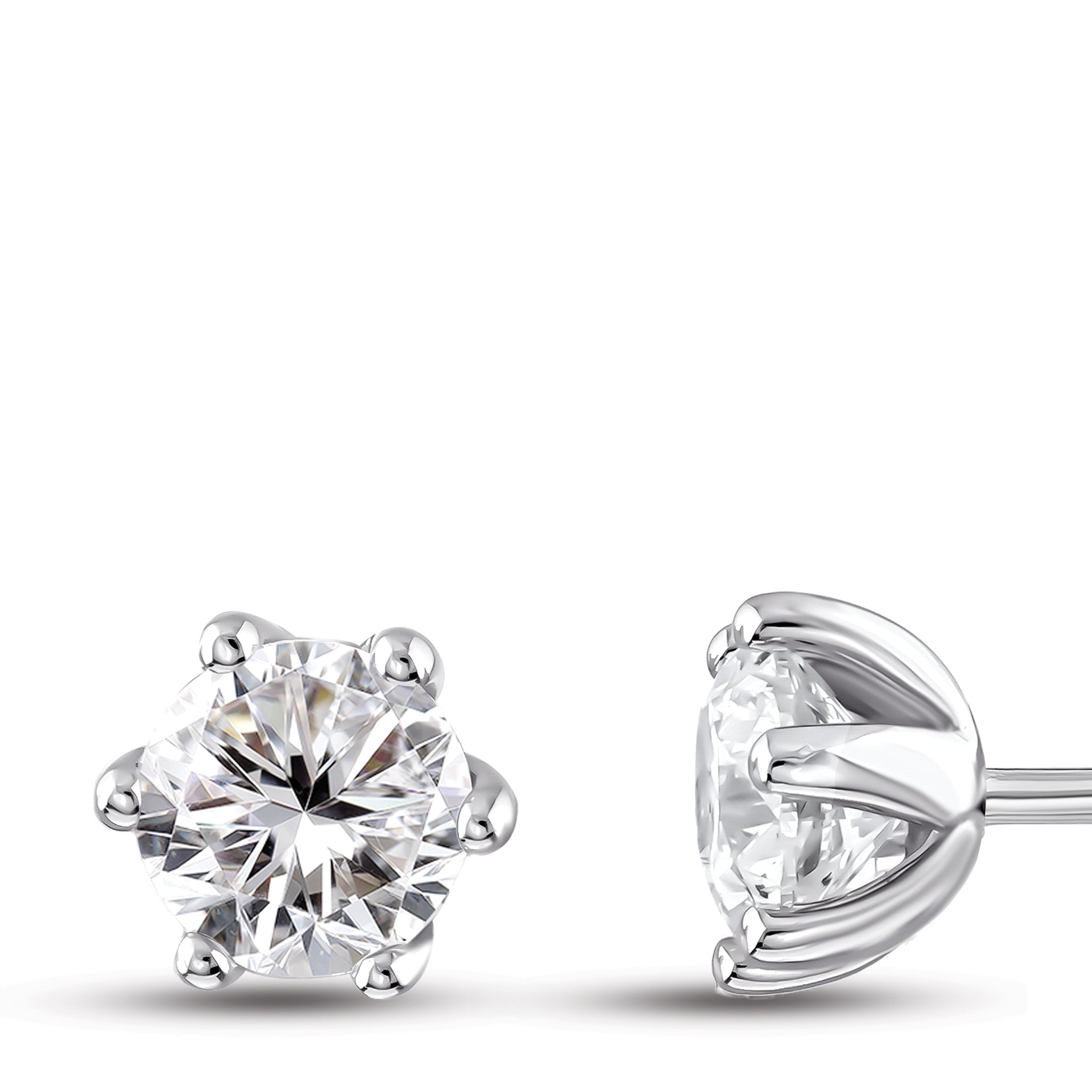 Solitaire Diamond Engagement Earrings