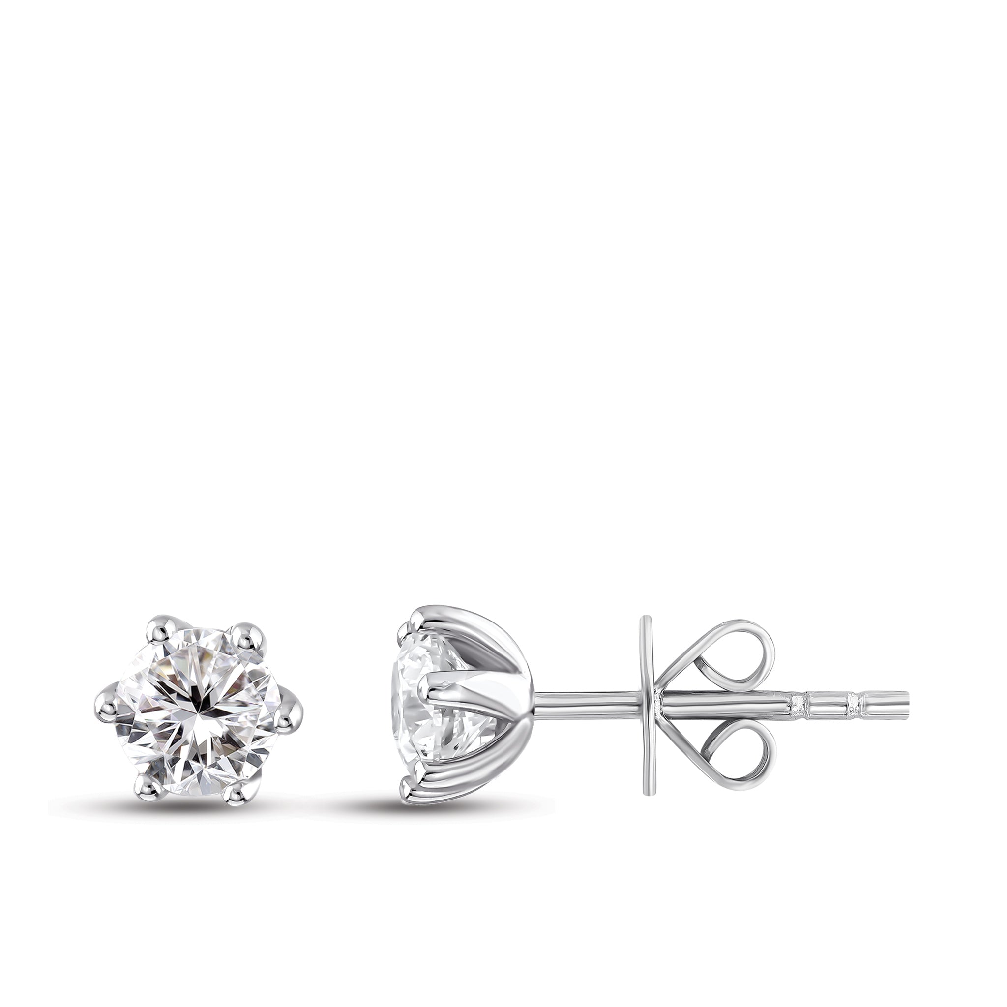 Solitaire Diamond Engagement Earrings