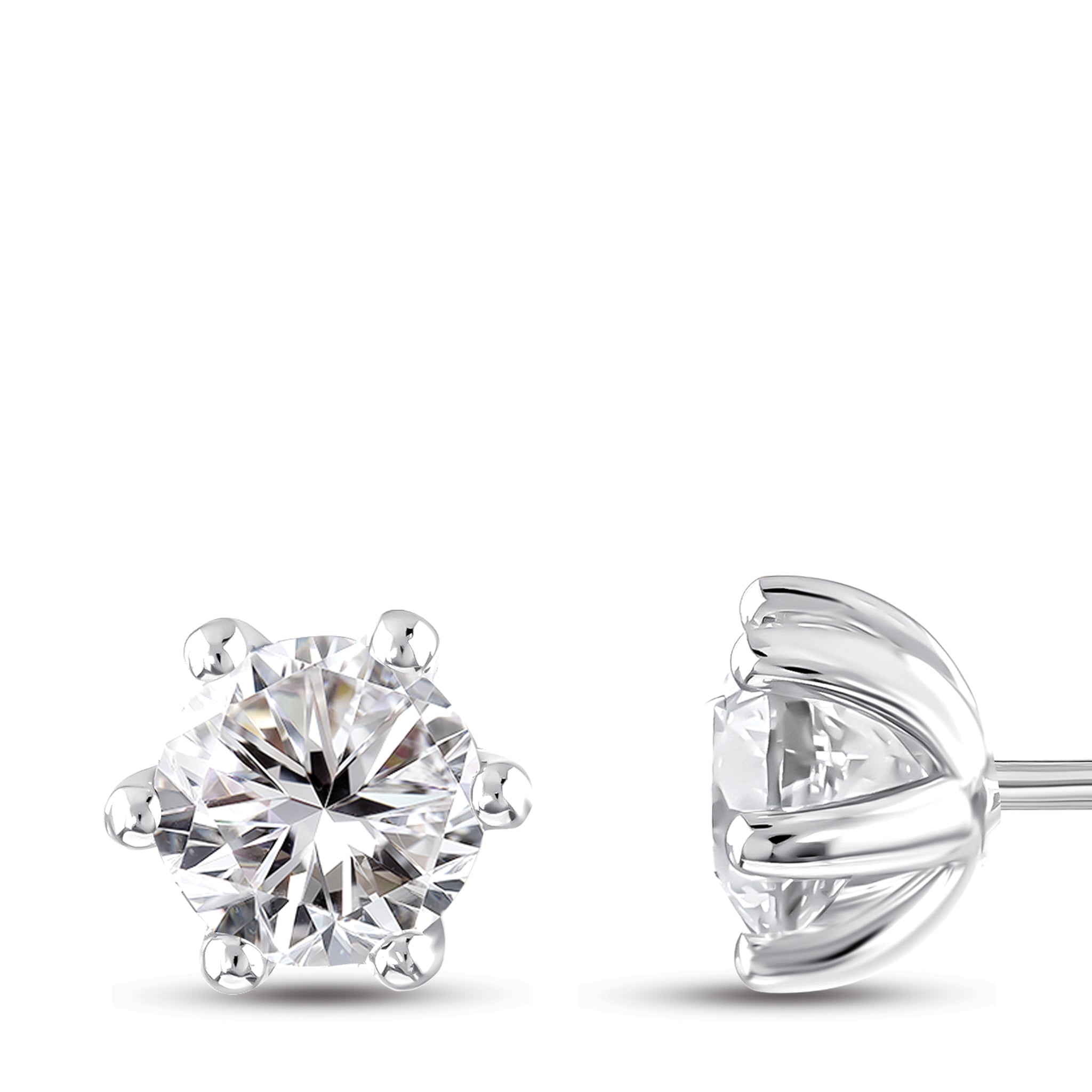Solitaire Diamond Engagement Earrings