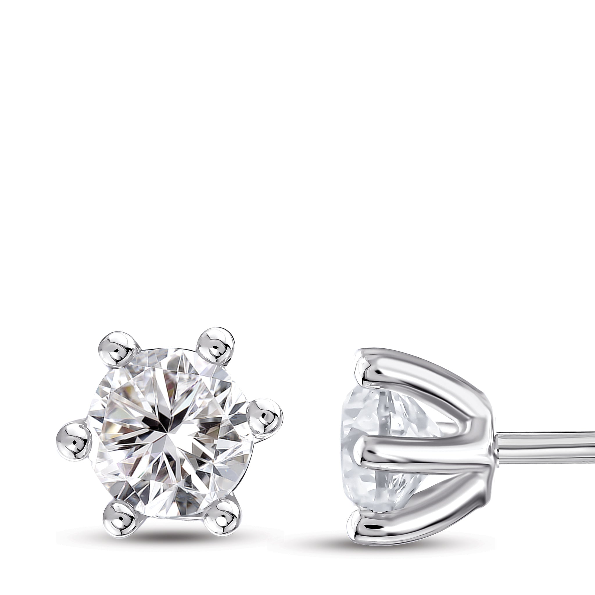 Solitaire Diamond Engagement Earrings