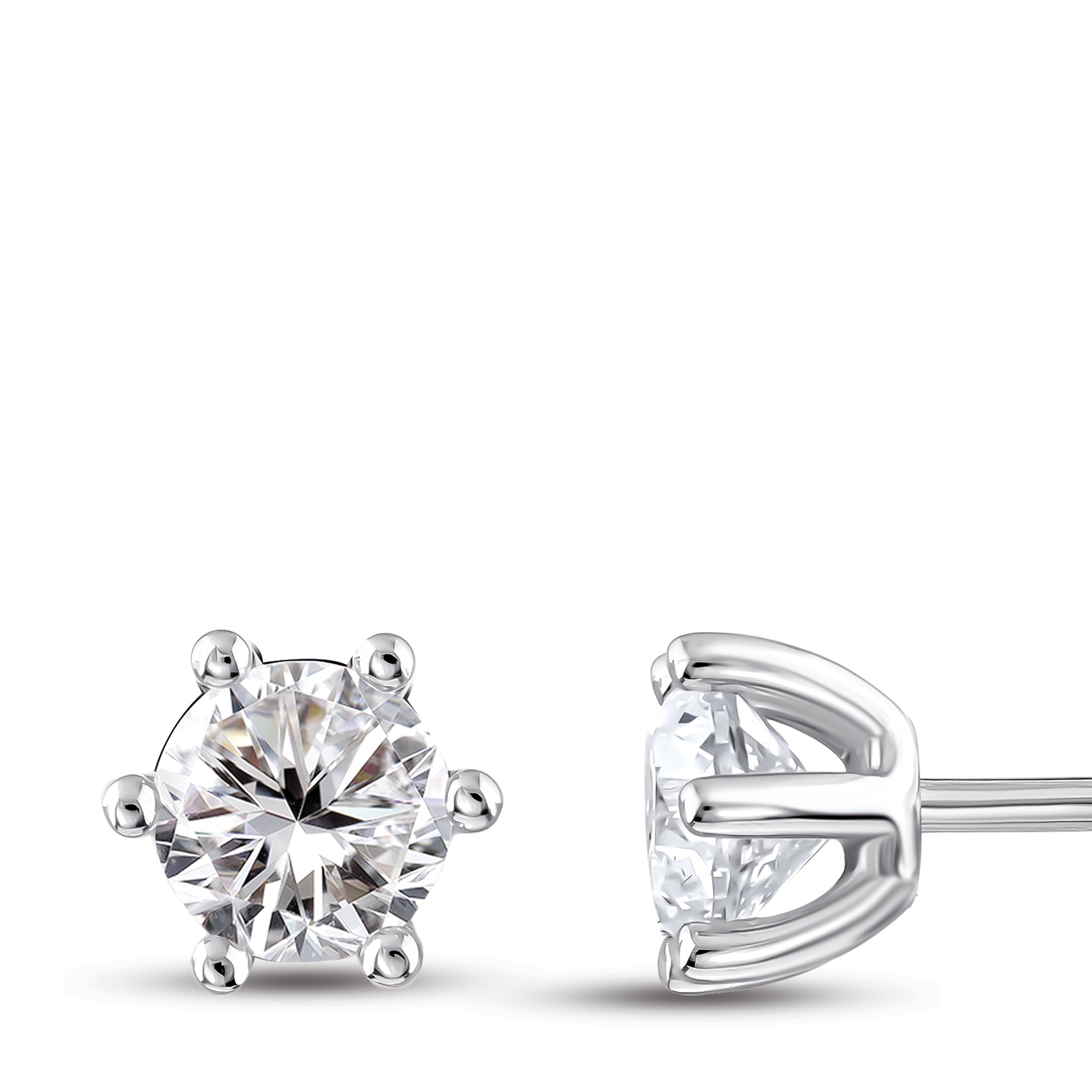 Solitaire Diamond Engagement Earrings