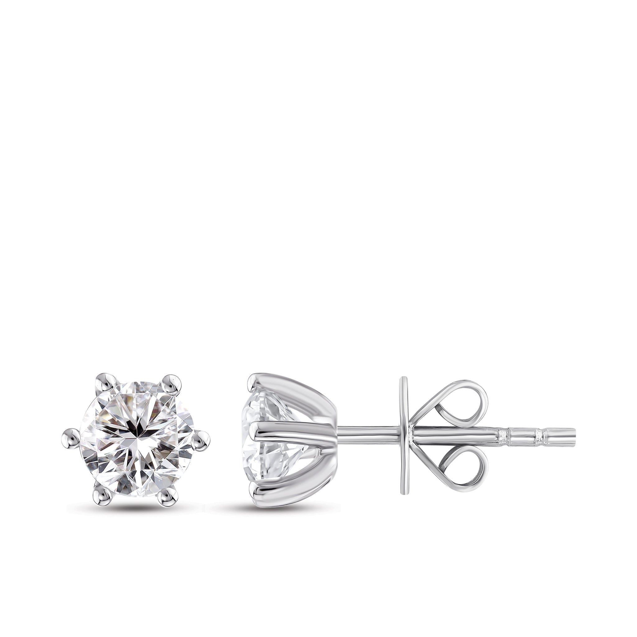 Solitaire Diamond Engagement Earrings