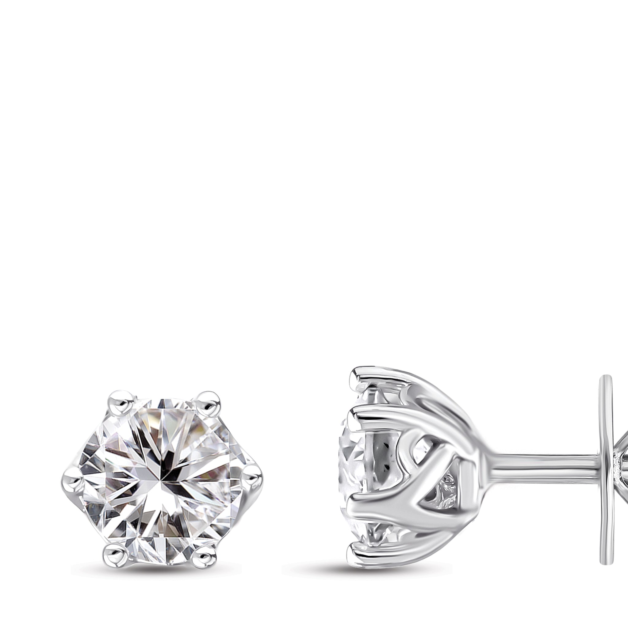 Solitaire Diamond Engagement Earrings