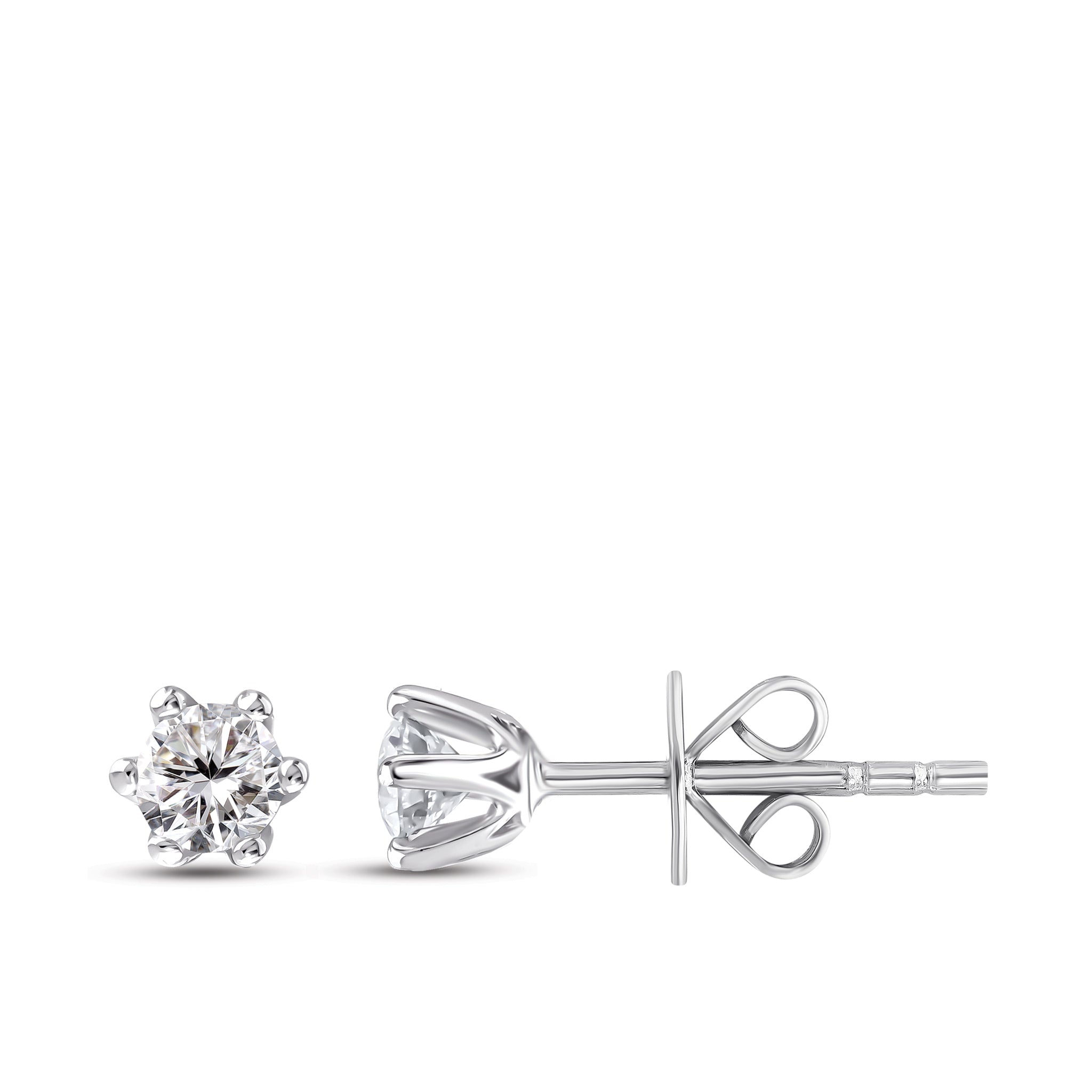 Solitaire Diamond Engagement Earrings
