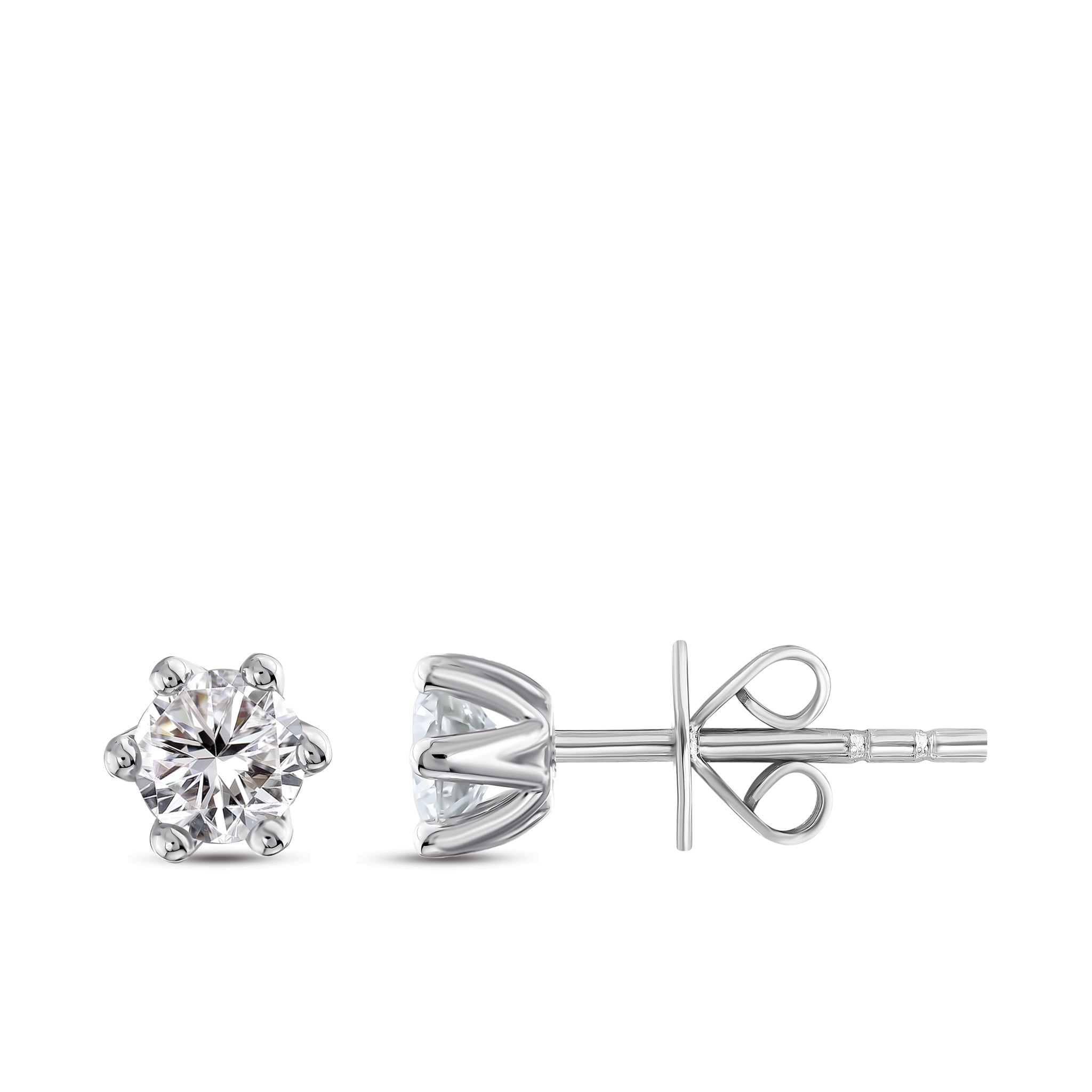 Solitaire Diamond Engagement Earrings