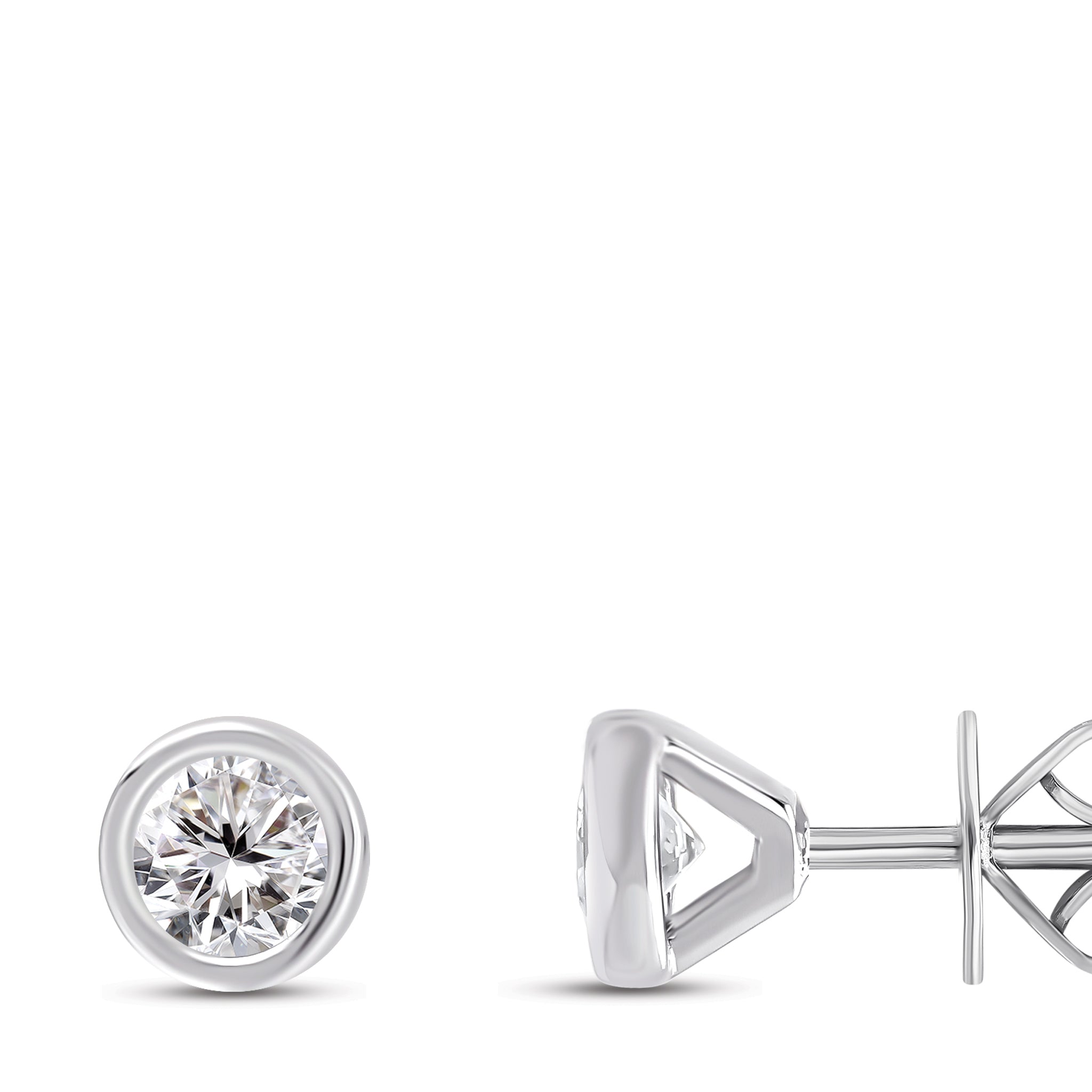 Diamond Solitaire Stud Earrings