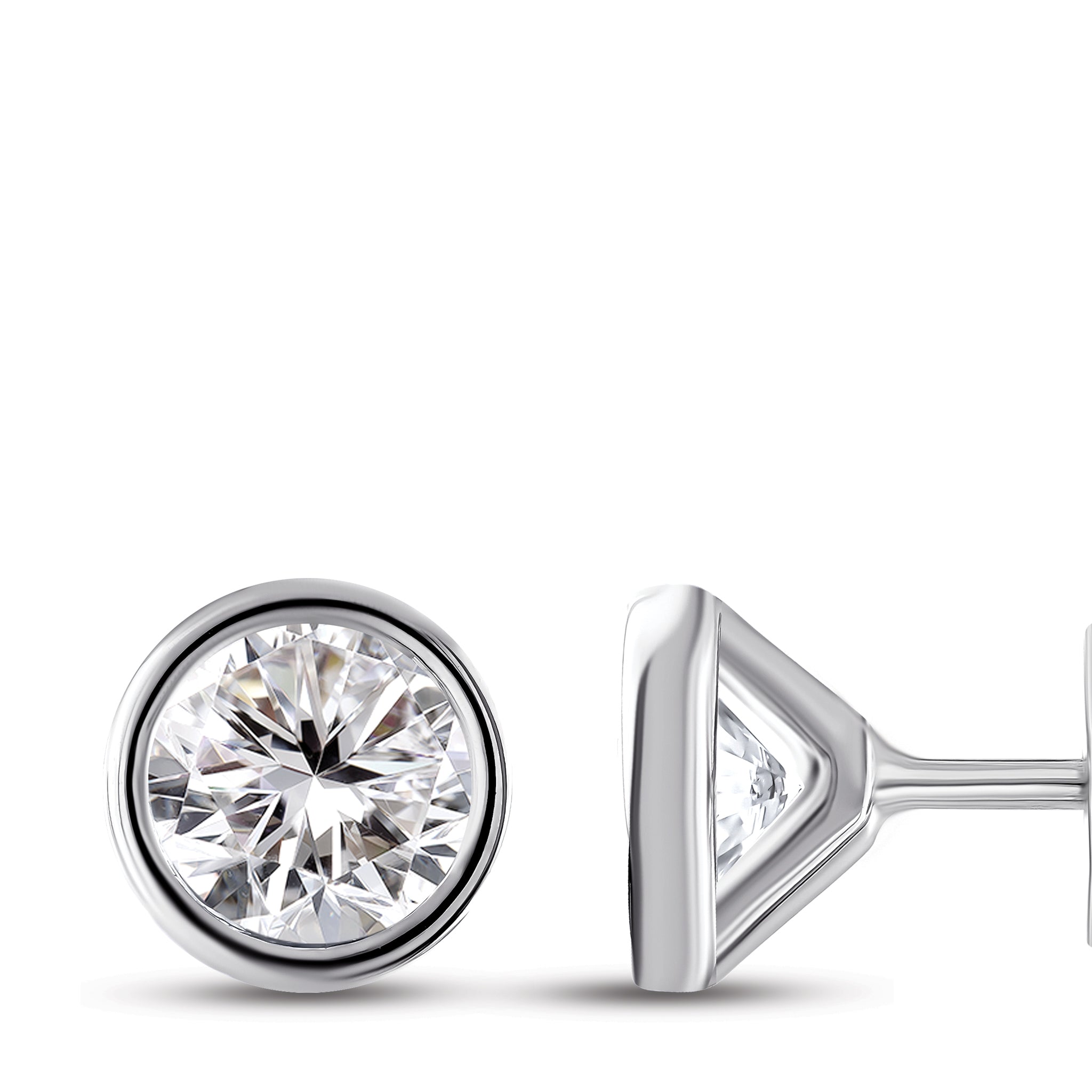 Solitaire Diamond Engagement Earrings
