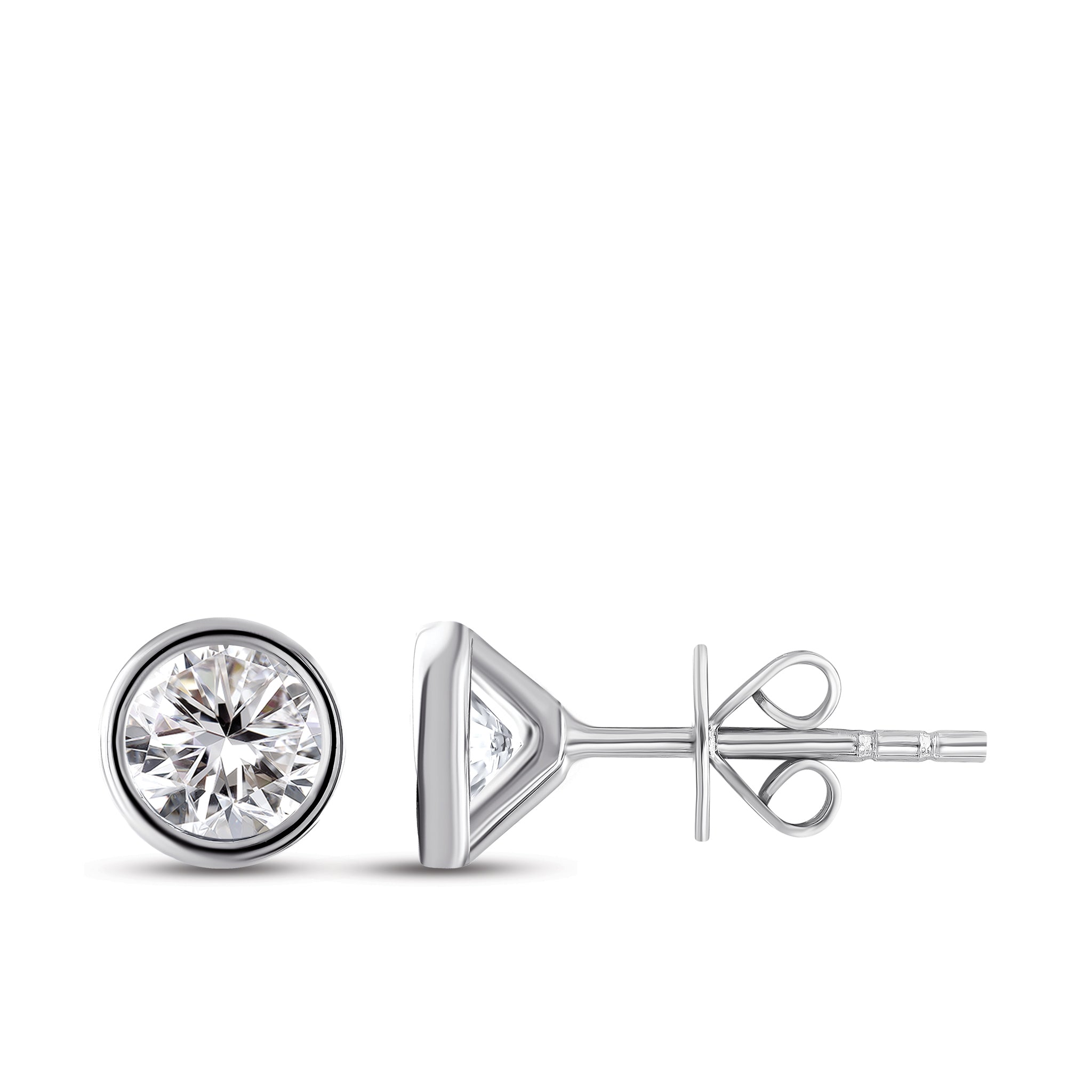 Solitaire Diamond Engagement Earrings