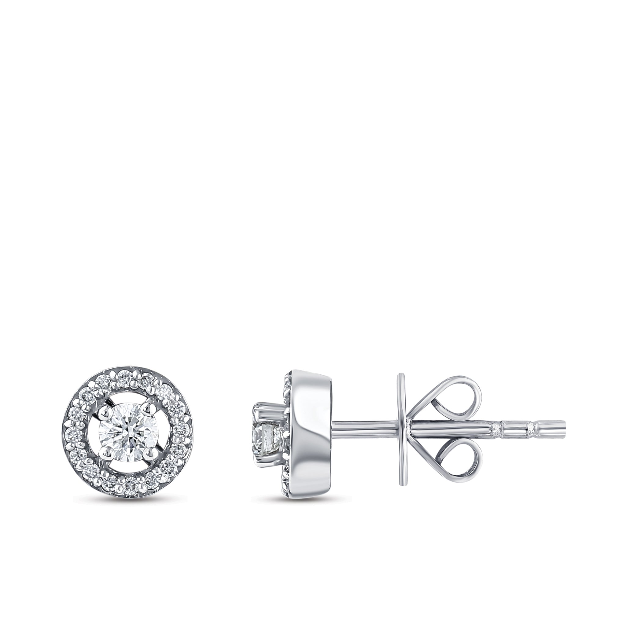 Diamond Solitaire Stud Earrings