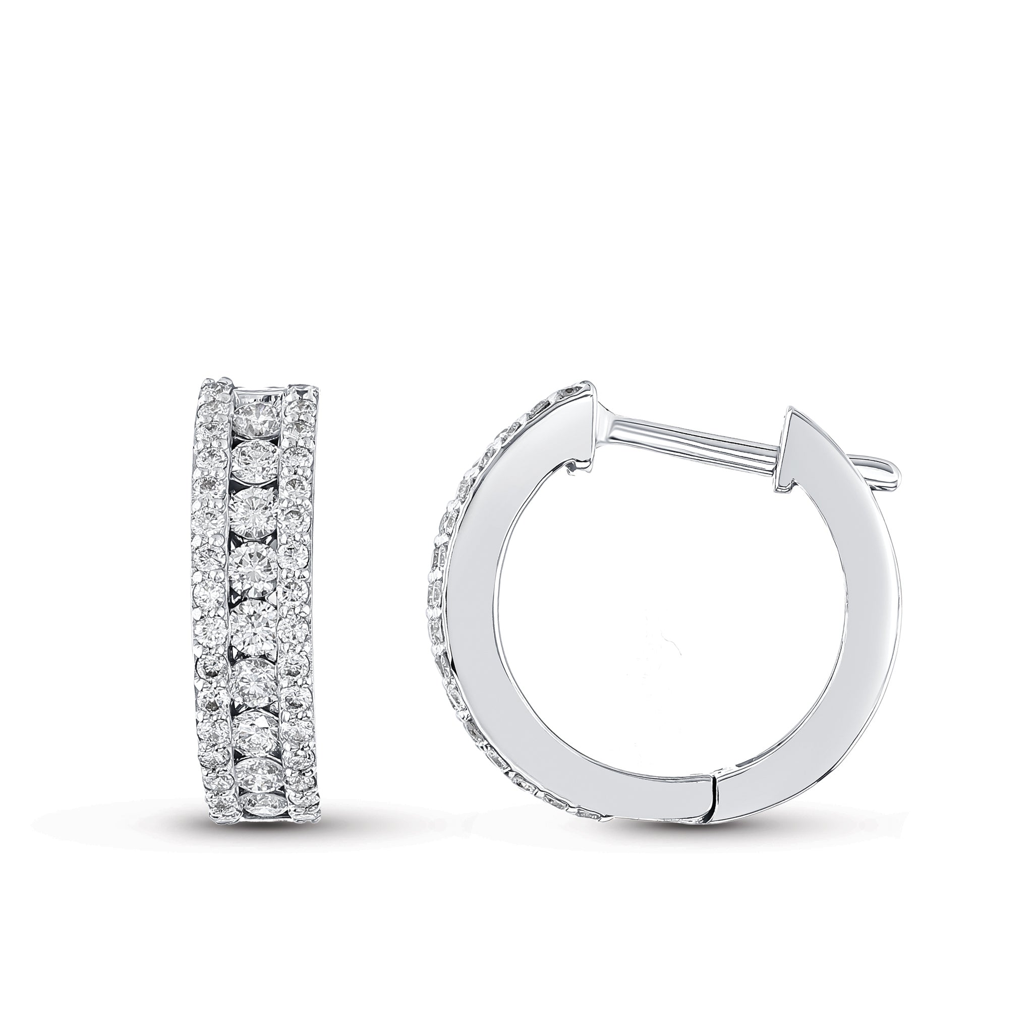 Hoop Diamond Earrings