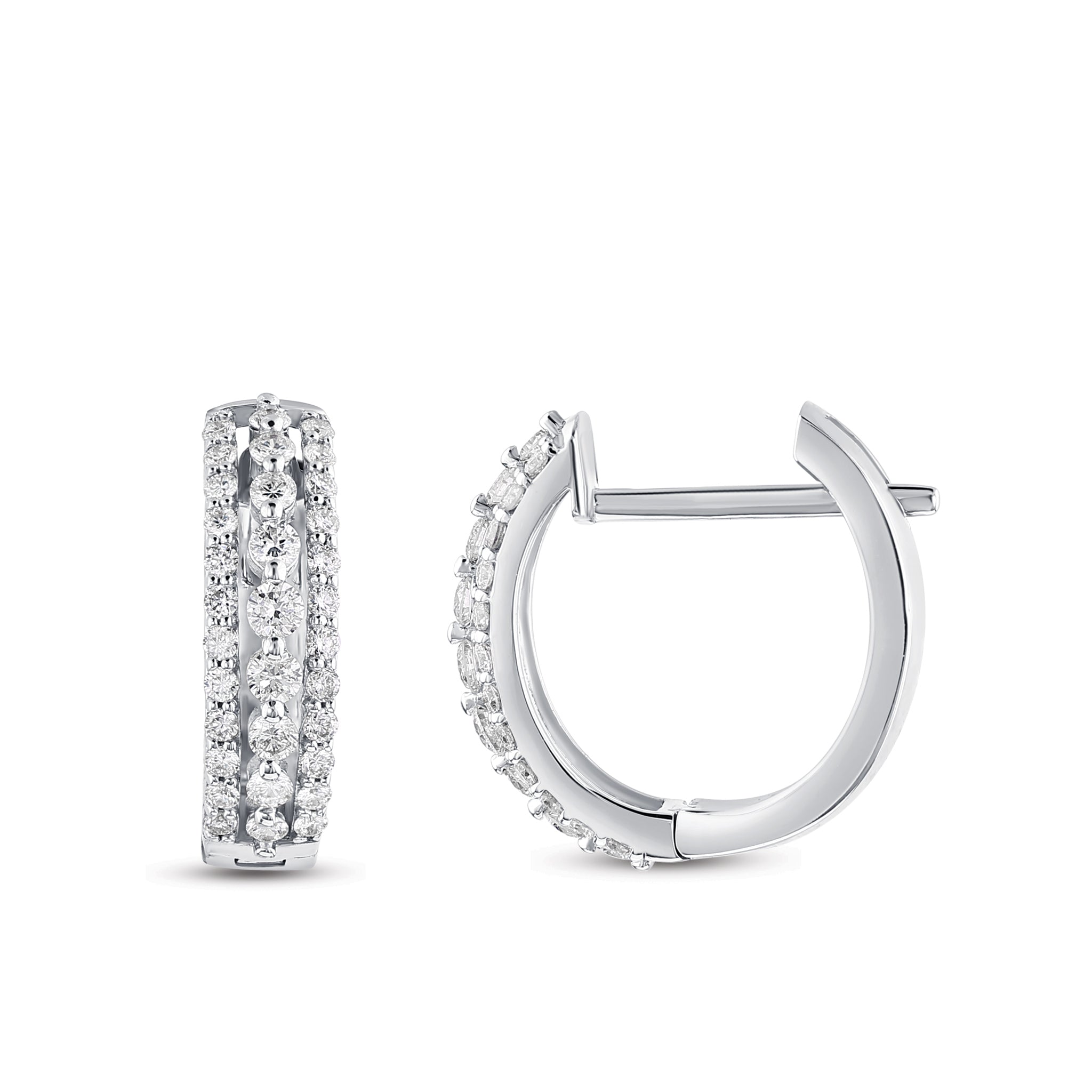 Hoop Diamond Earrings