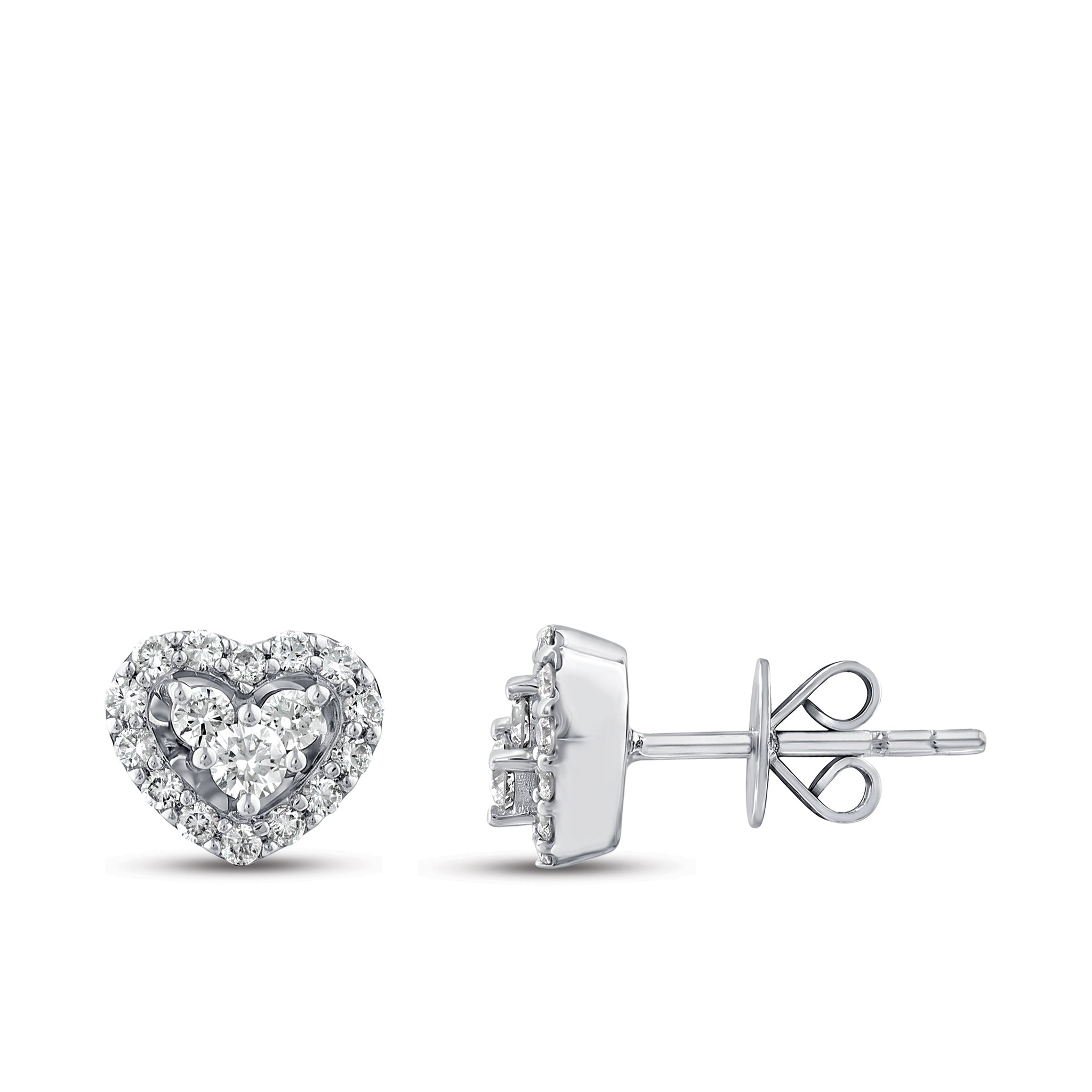 Diamond Heart Earrings