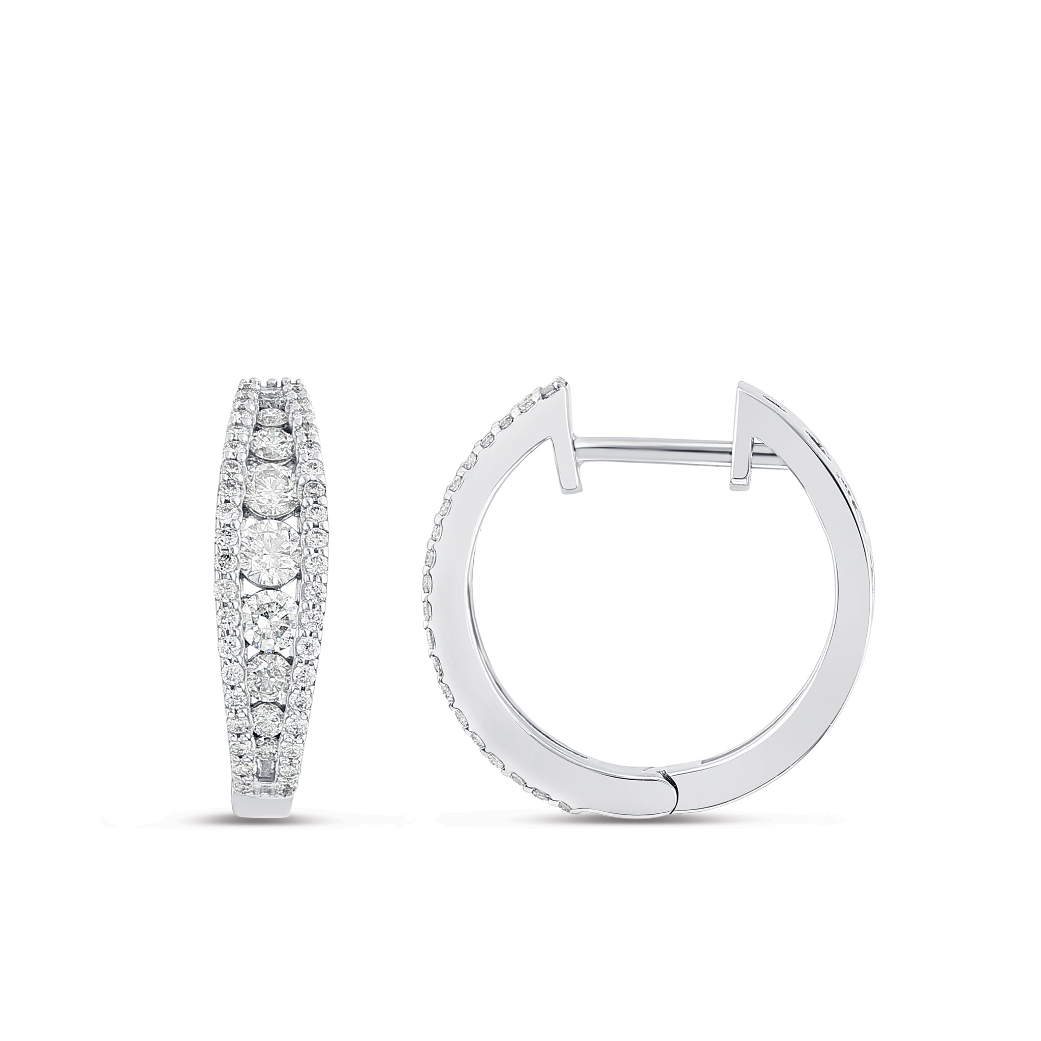 Hoop Diamond Earrings