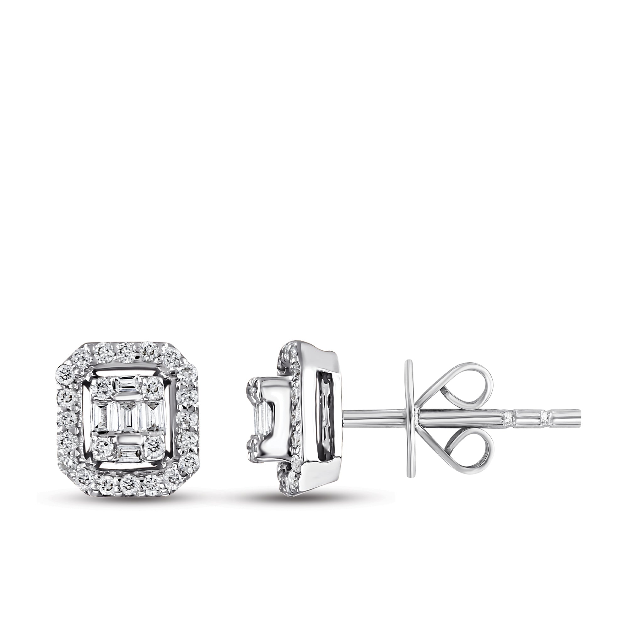 Diamond Baguette Earrings