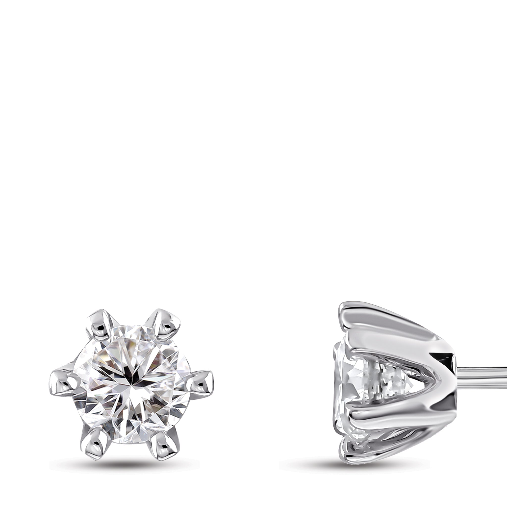 Solitaire Diamond Engagement Earrings