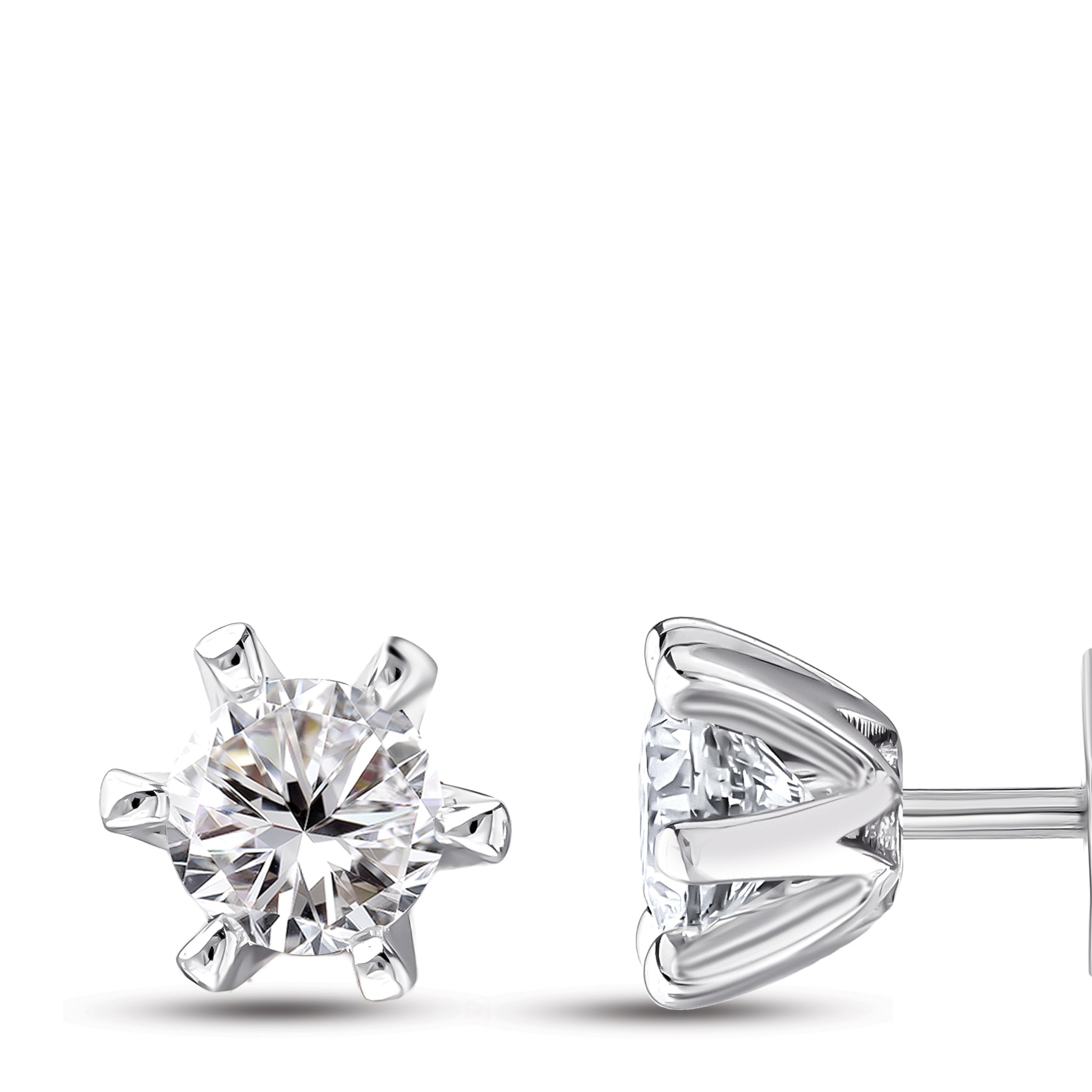Solitaire Diamond Engagement Earrings