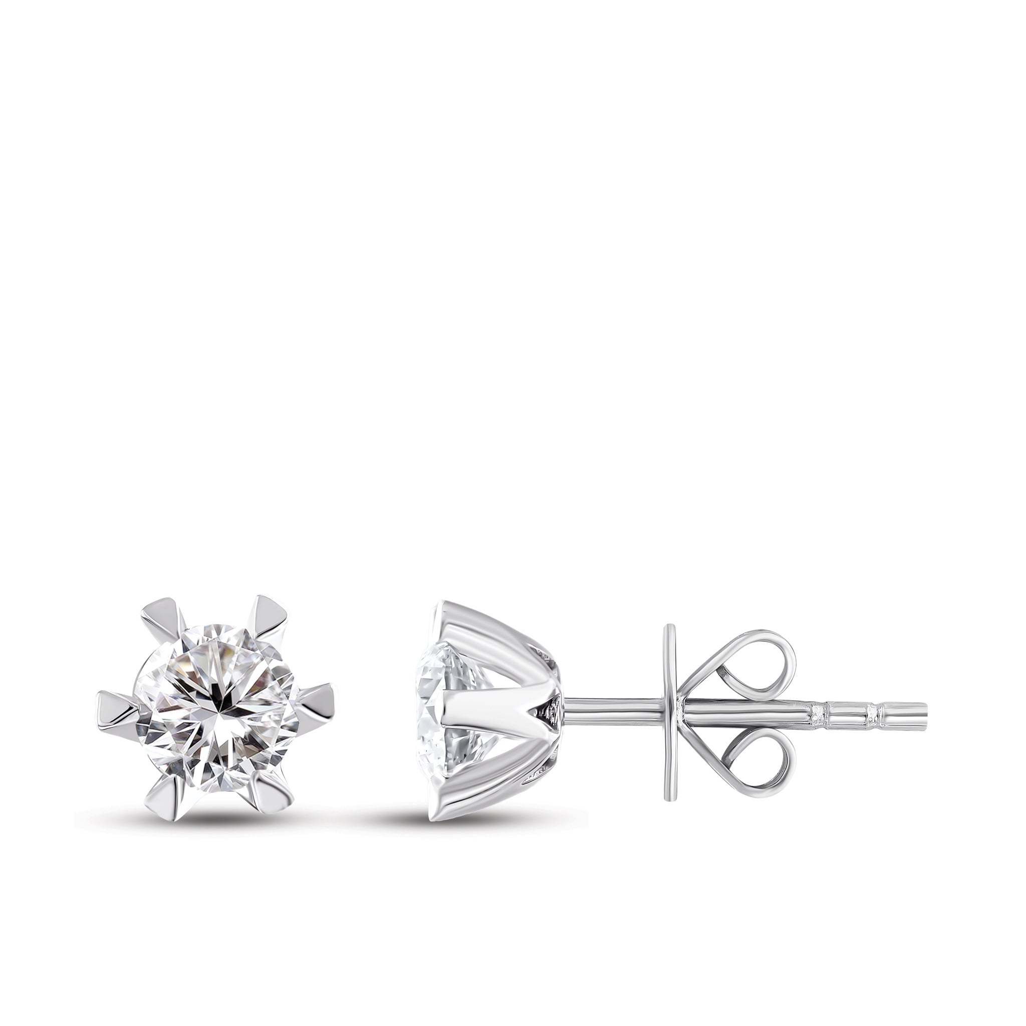 Solitaire Diamond Engagement Earrings