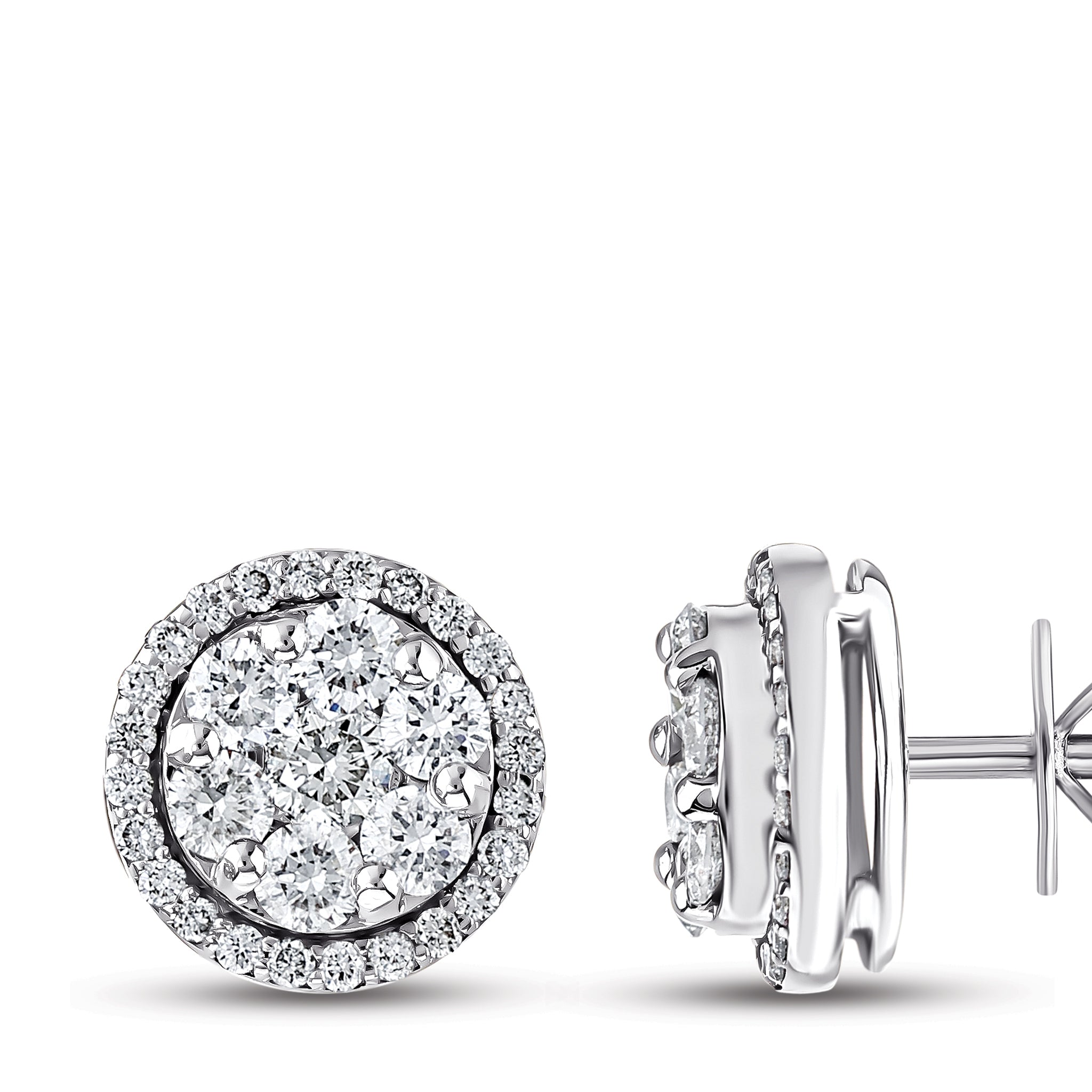 Diamond Design Stud Earrings