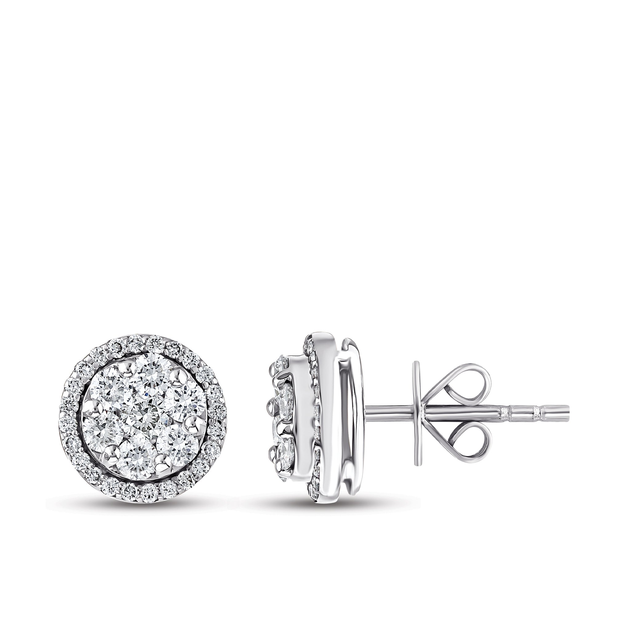 Diamond Design Stud Earrings