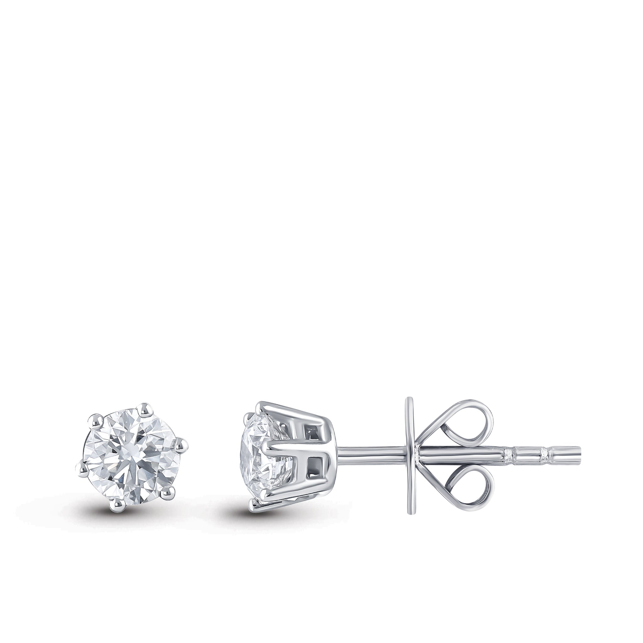 Diamond Solitaire Earrings
