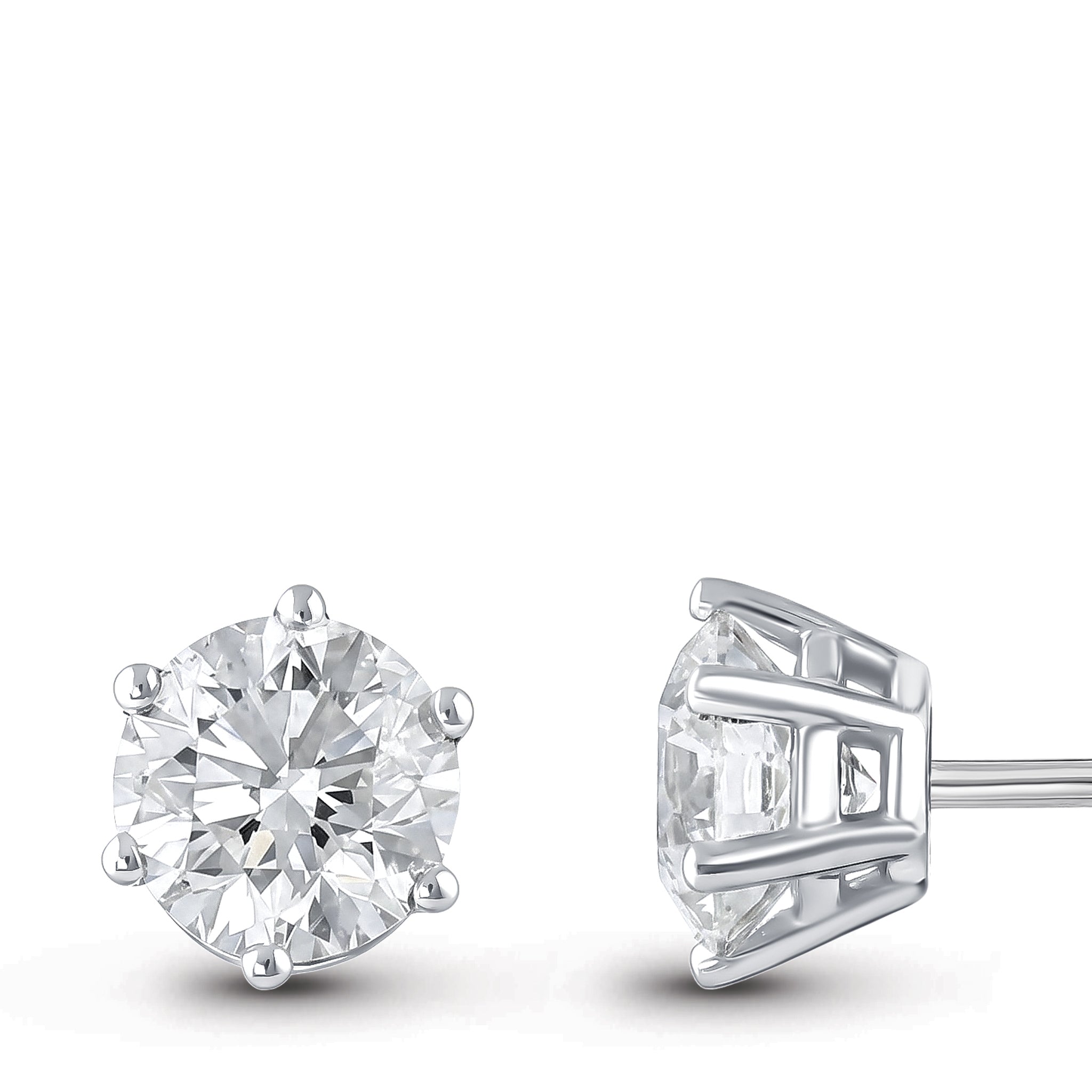 Diamond Solitaire Earrings