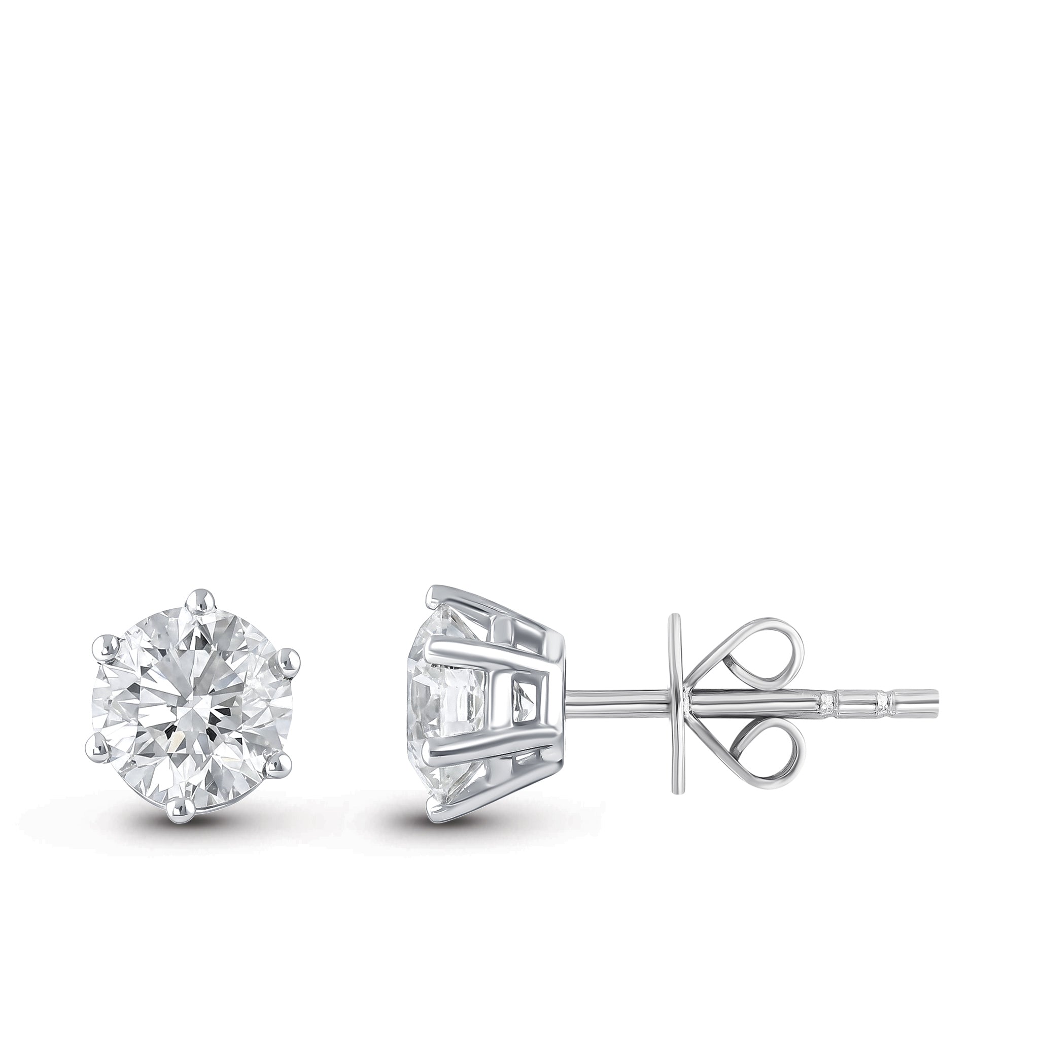 Diamond Solitaire Earrings