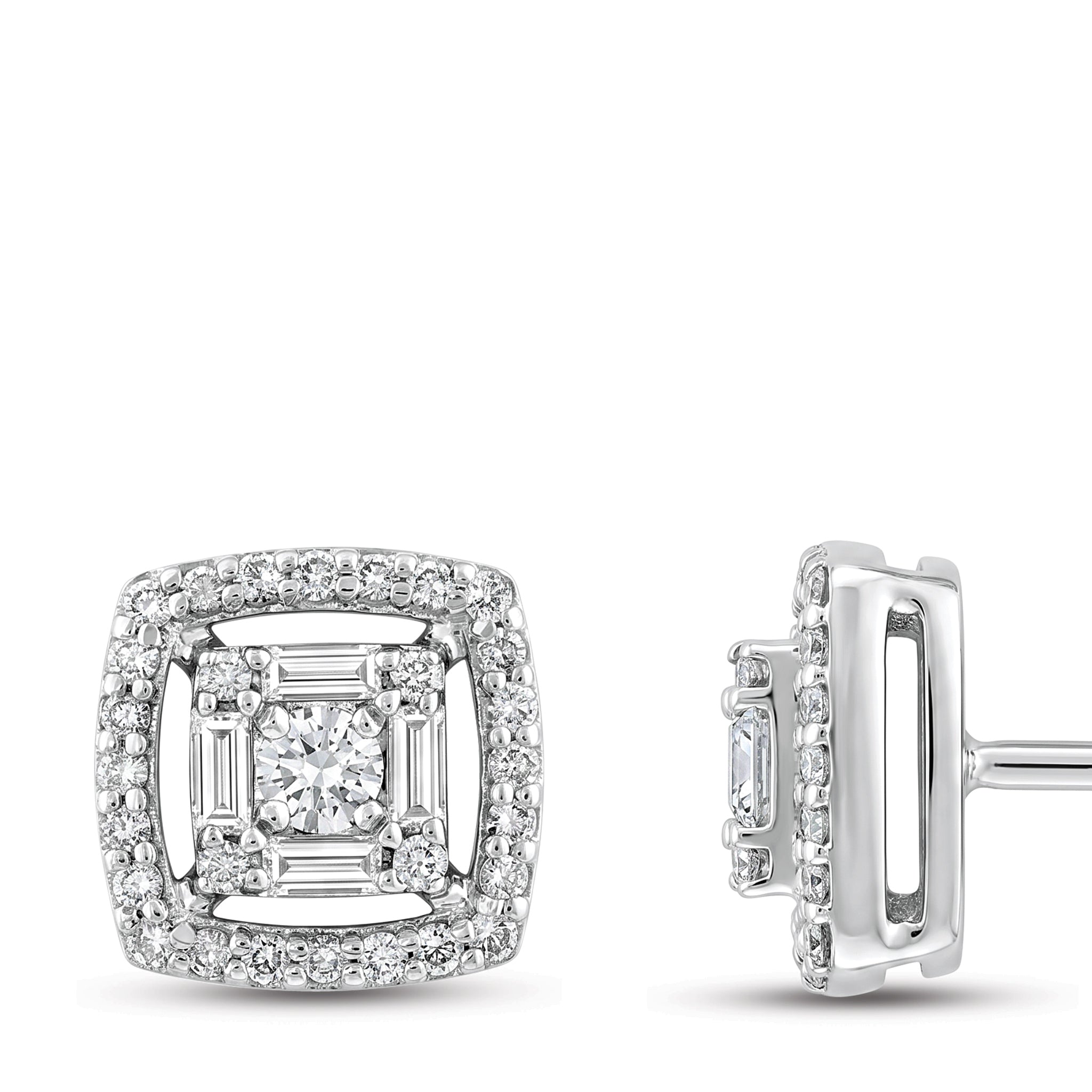 Diamond Baguette Earrings