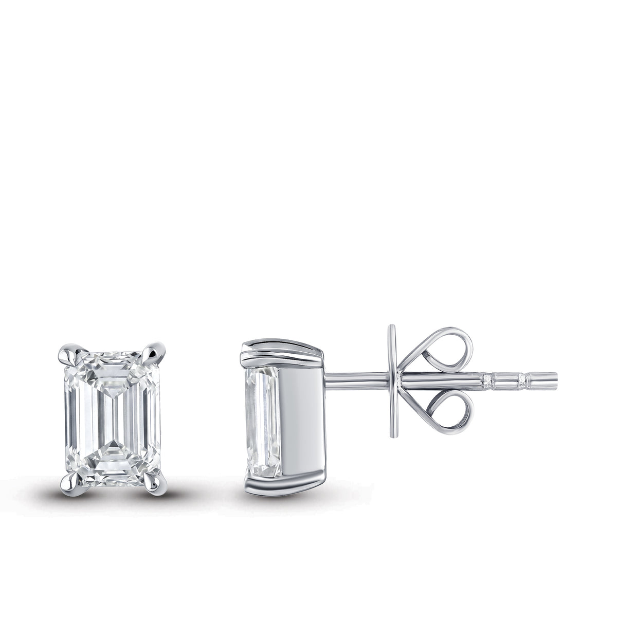 Diamond Solitaire Stud Earrings