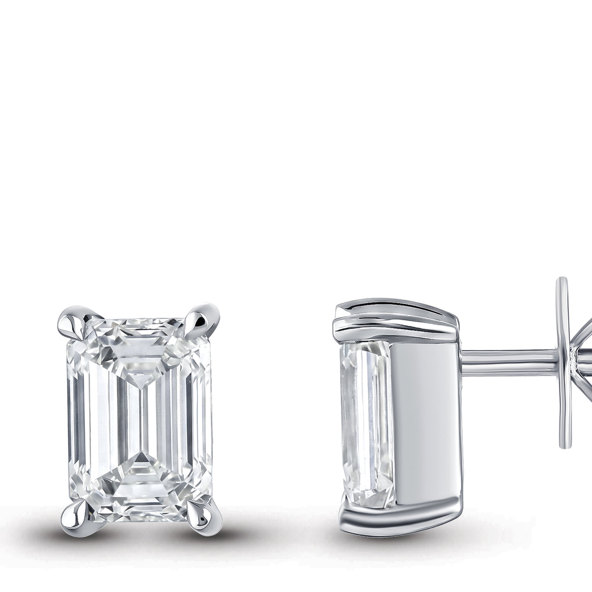 Diamond Solitaire Stud Earrings