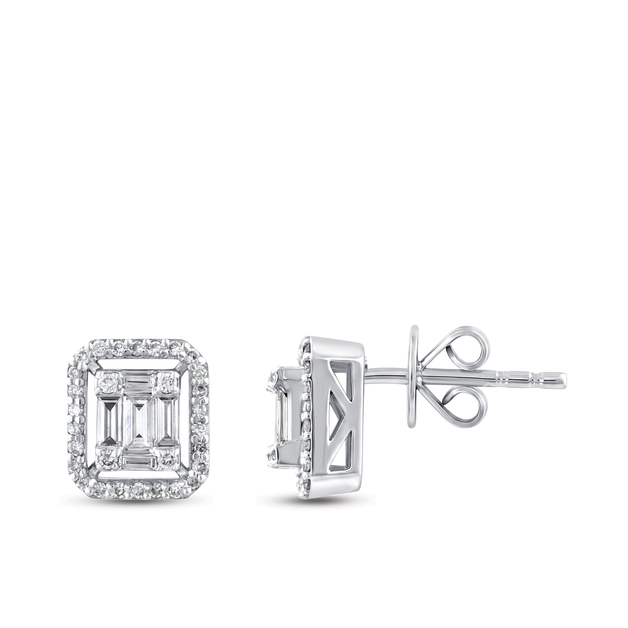 Diamond Baguette Earrings