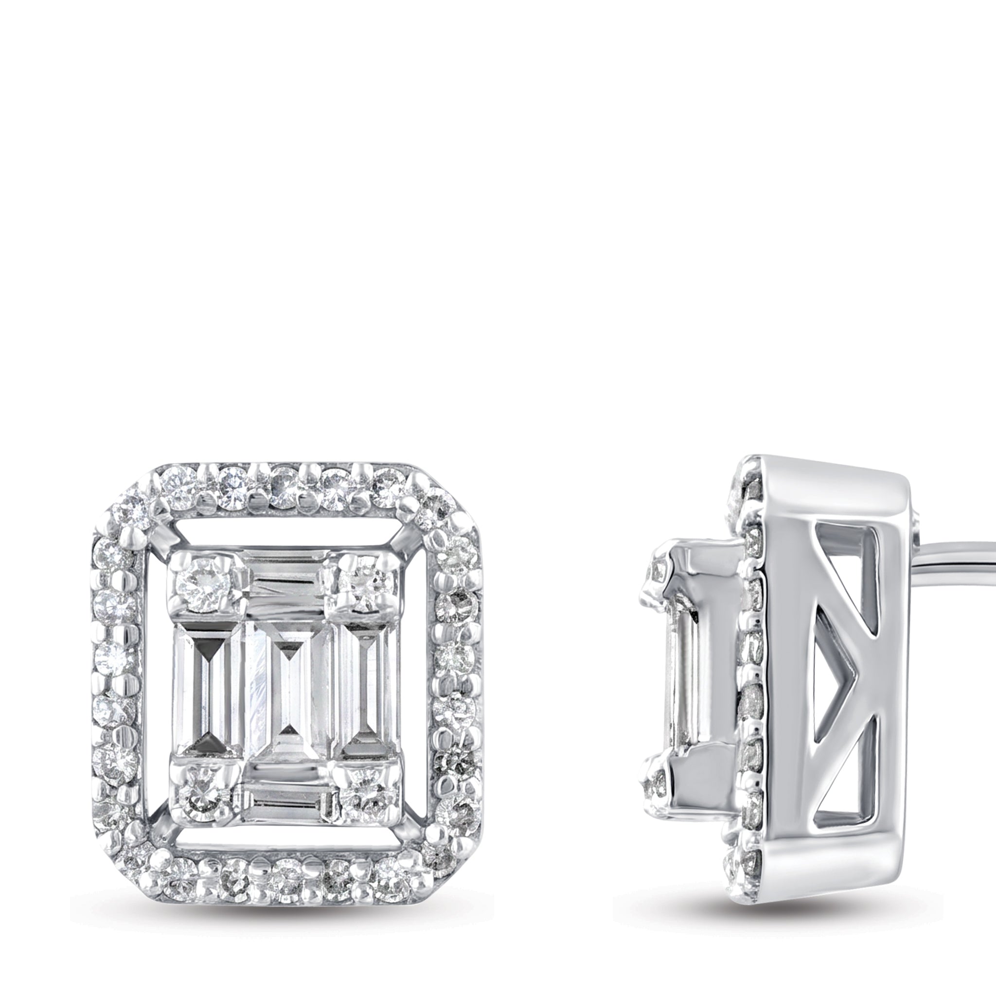 Diamond Baguette Earrings
