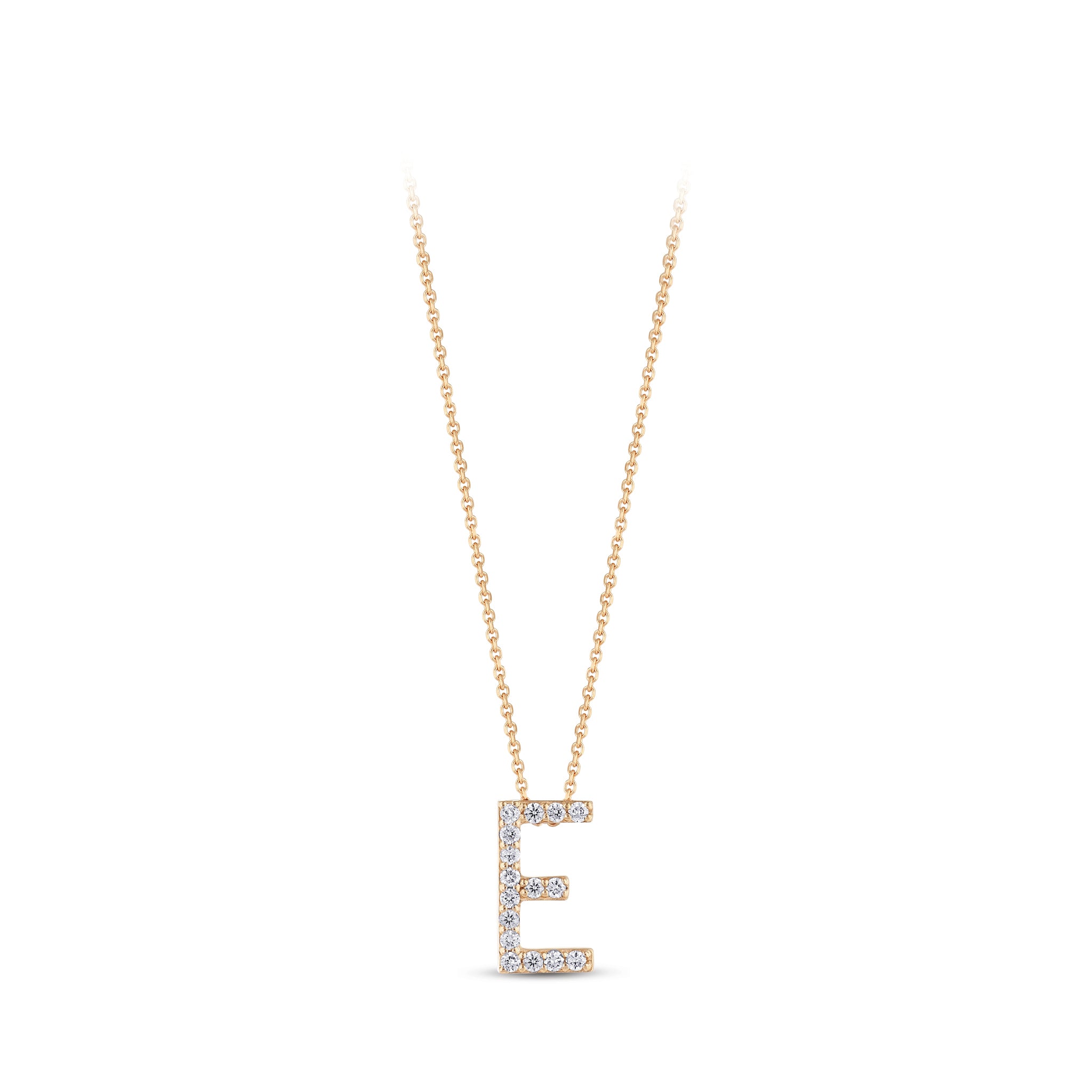 Diamond Initial Necklace E