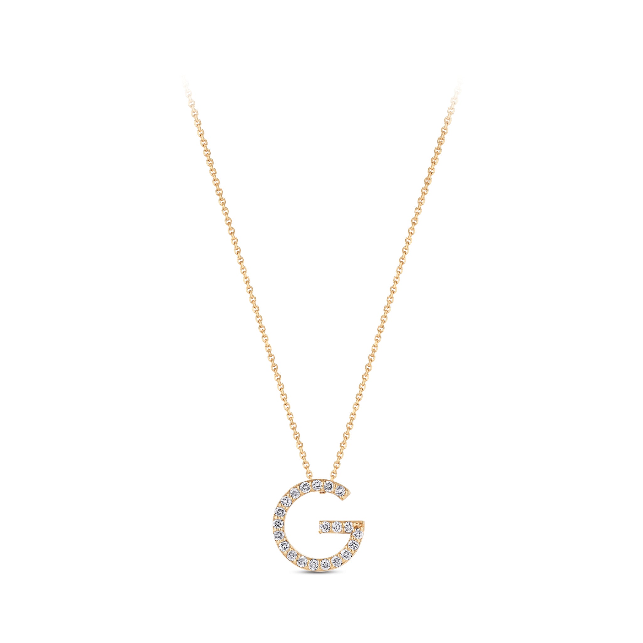 Diamond Initial Necklace G