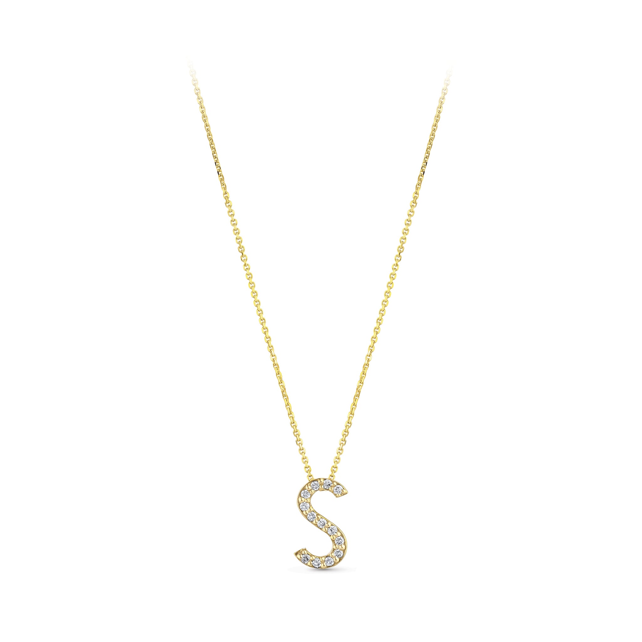 Diamond Initial Necklace S